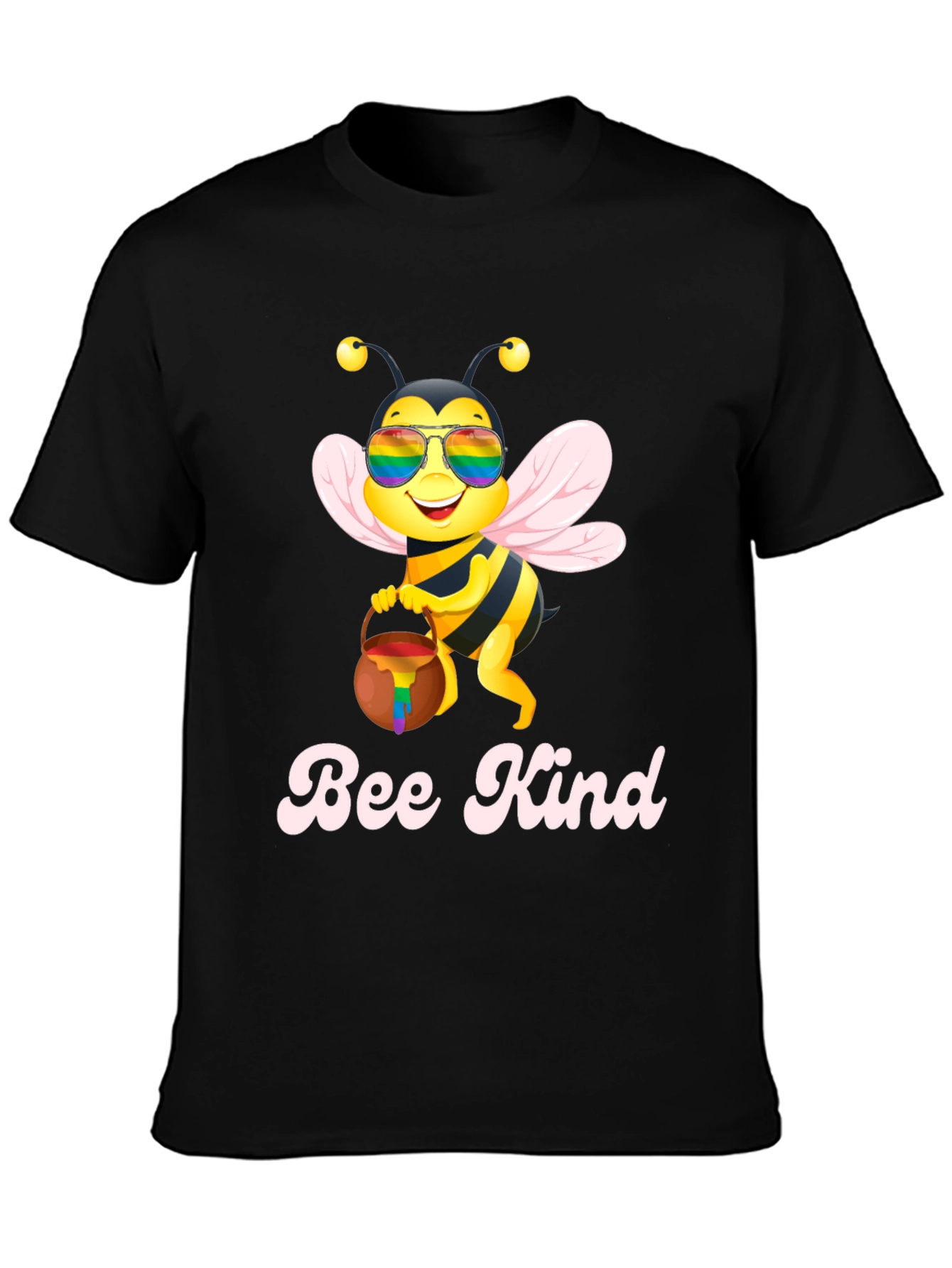 Black Bee Kind T-Shirt - LGBTQ+ Pride Apparel view 3