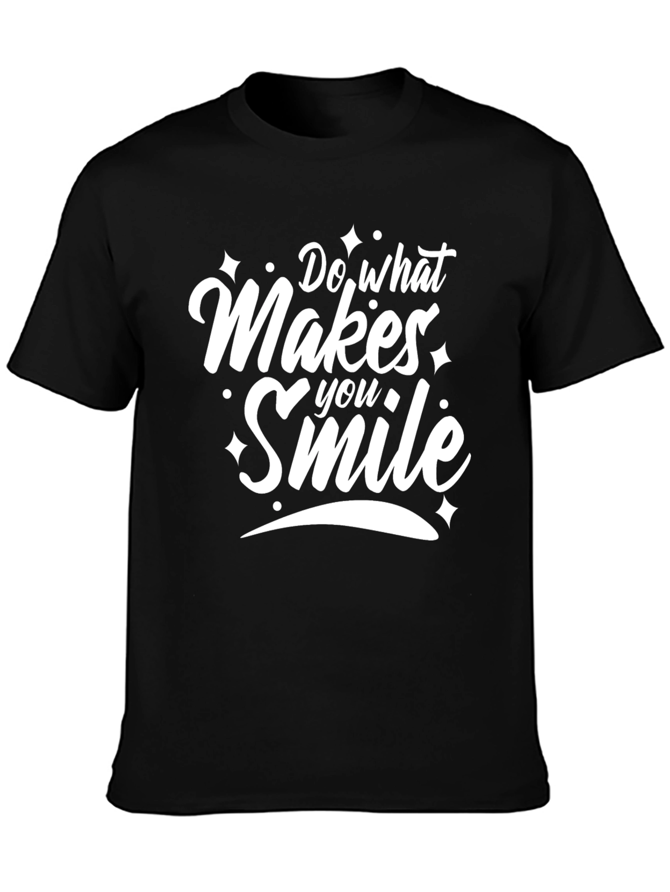 Black Do What Makes You Smile Black Graphic Tee view 3