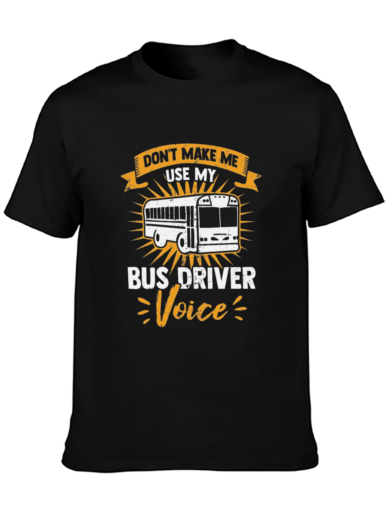 Black Bus Driver Voice T-Shirt - Black view 3