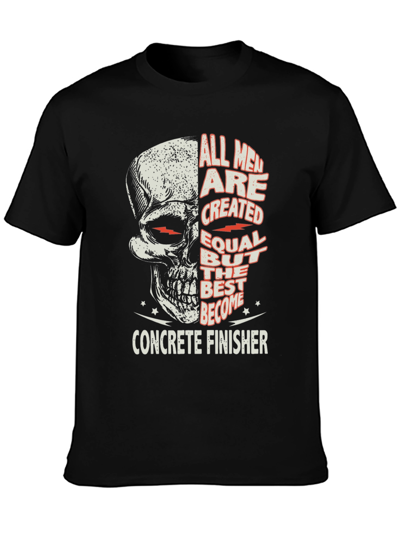 Black Concrete Finisher Skull Graphic Tee view 3