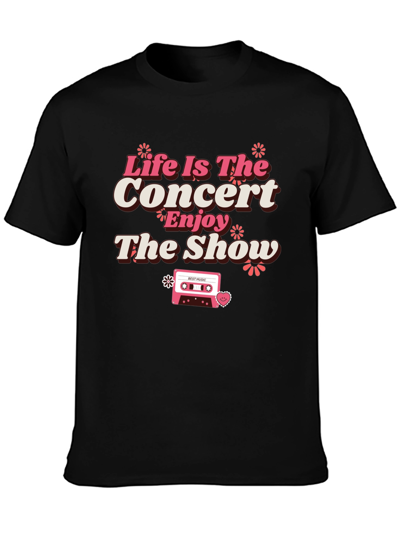 Black Life Is The Concert Graphic Tee - Retro Music Lover Shirt view 3