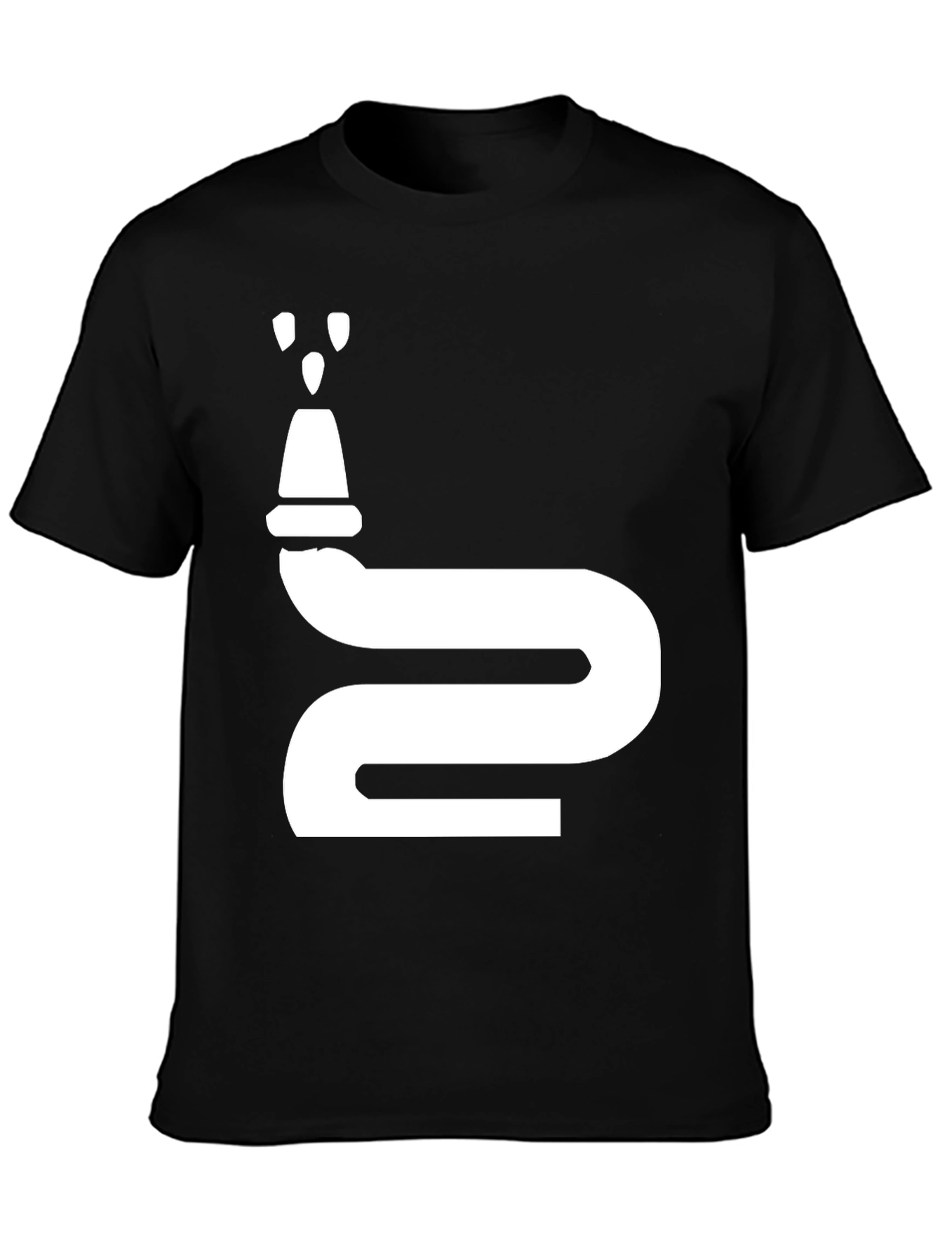 Black Fire Hose Graphic T-Shirt - Novelty Design view 3