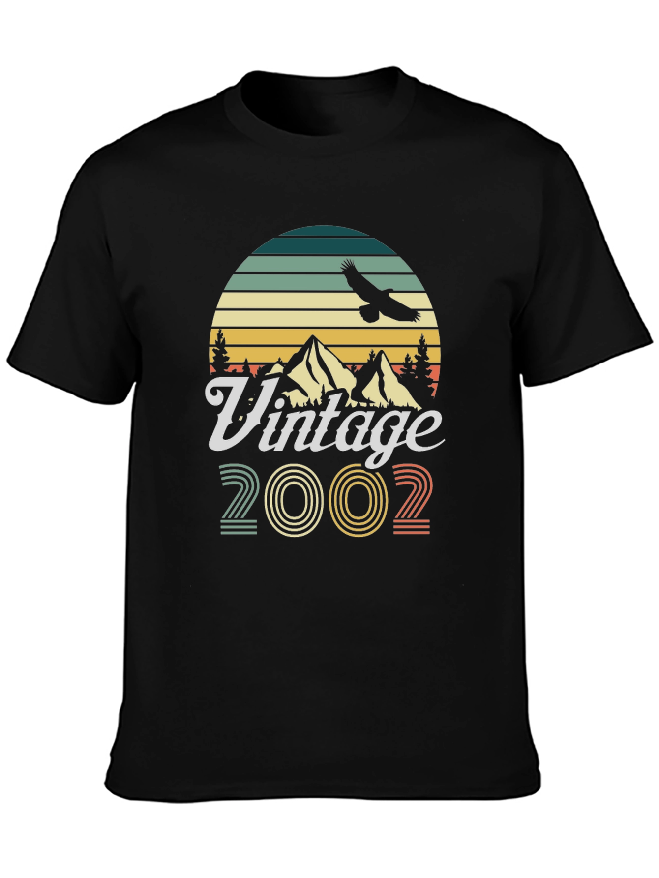 Black Vintage 2002 Graphic T-Shirt view 3