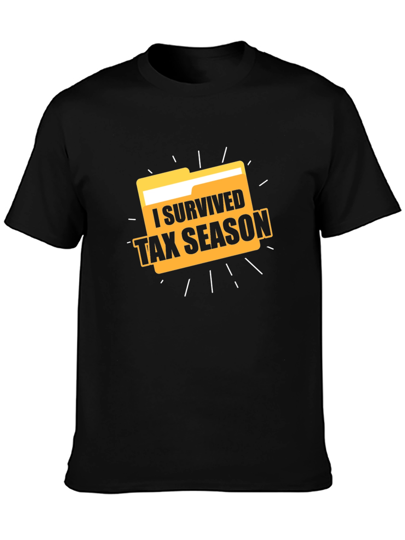 Black I Survived Tax Season Graphic T-Shirt view 3
