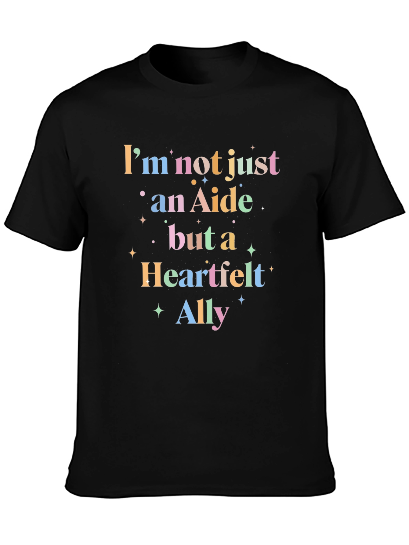 Black Heartfelt Ally Tee -  Comfortable and Stylish view 3