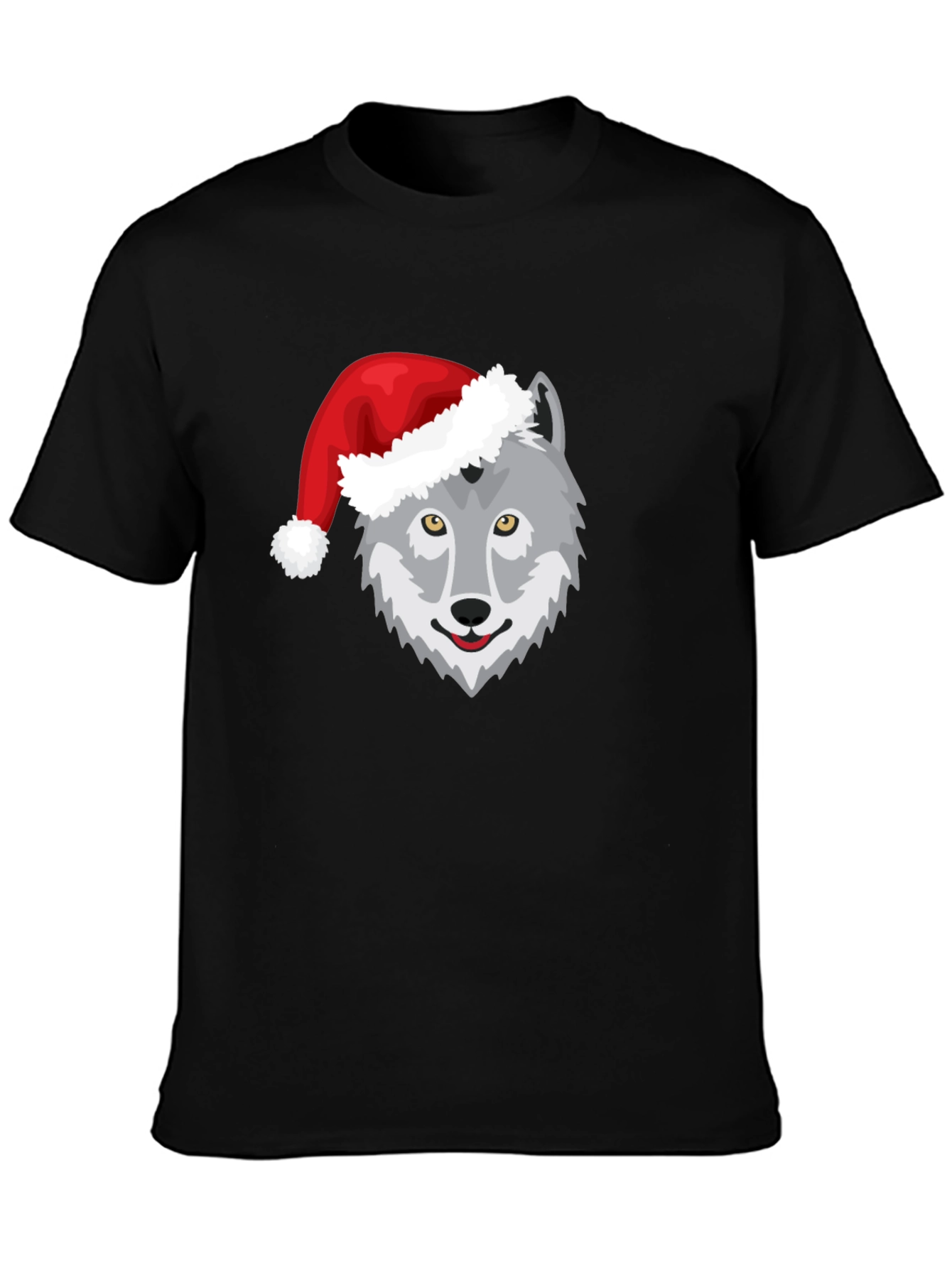 Black Wolf Christmas T-Shirt view 3