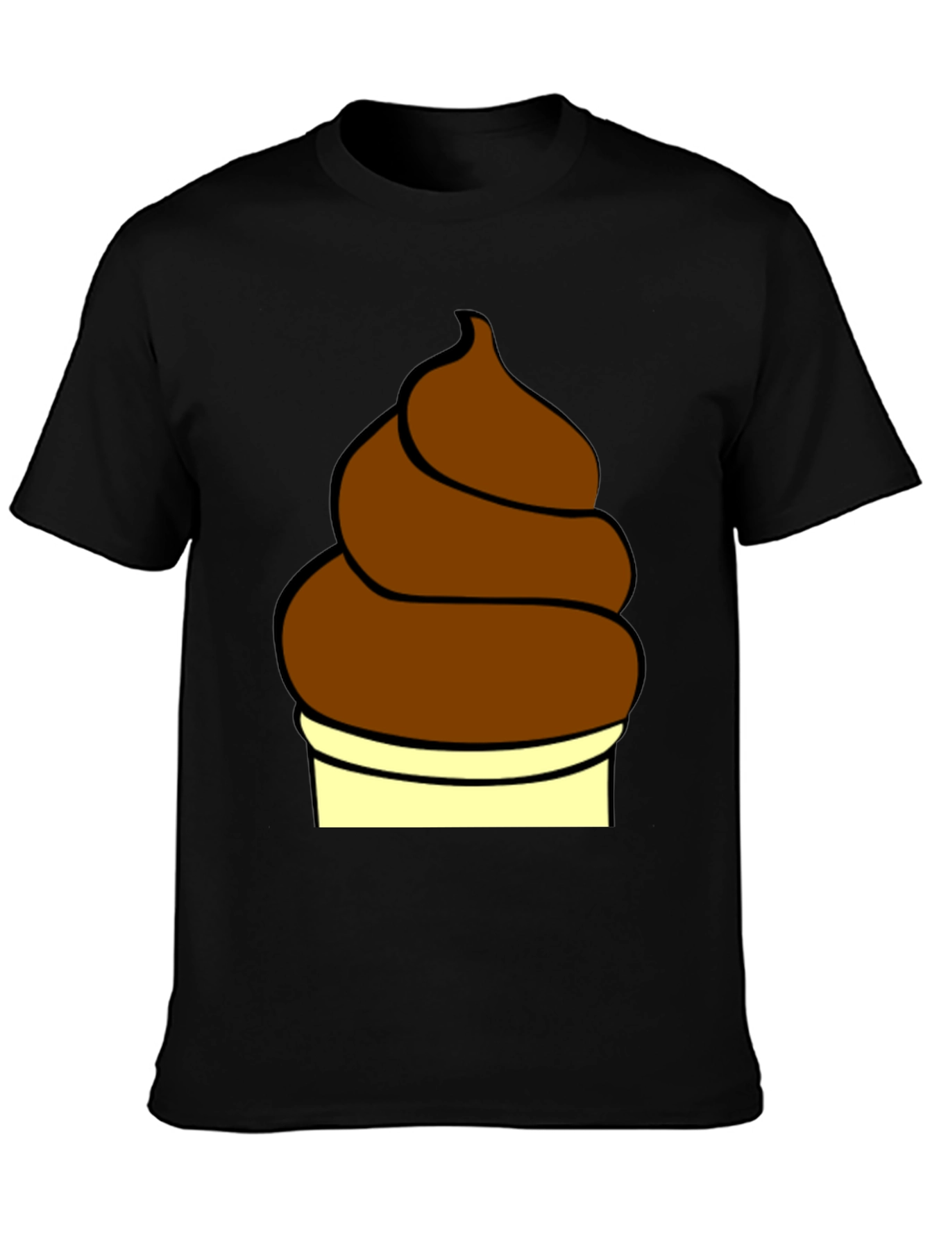 Black Novelty Poop Emoji T-Shirt - Funny Graphic Tee view 3