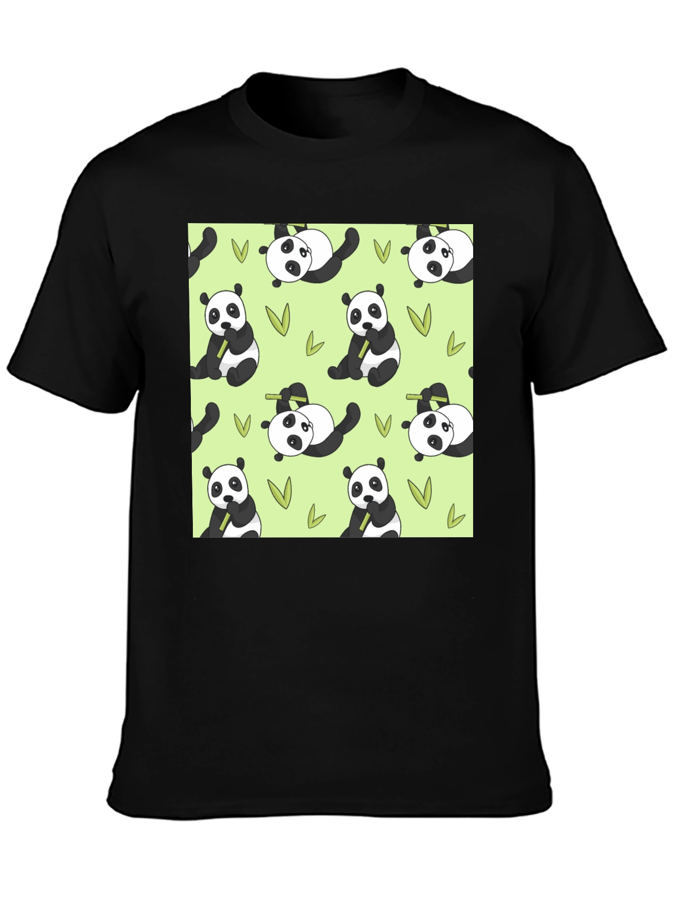 Black Panda Print T-Shirt - Cute Animal Tee view 3
