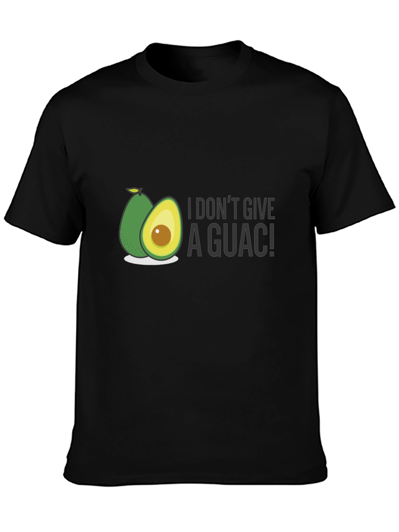 Black I Don't Give A Guac! T-Shirt view 3