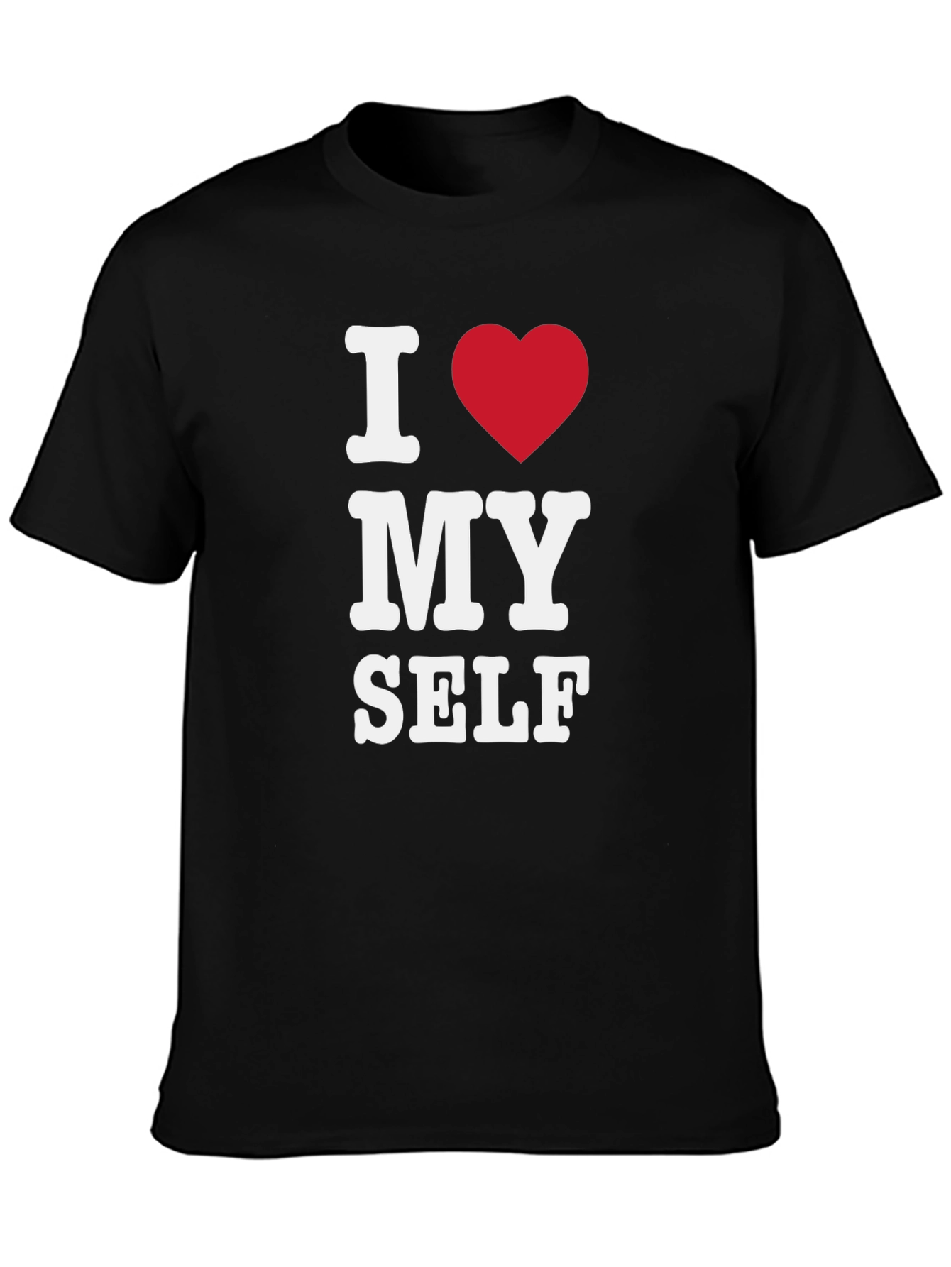 I Heart Myself Black T-Shirt - Bold Statement Tee - 3