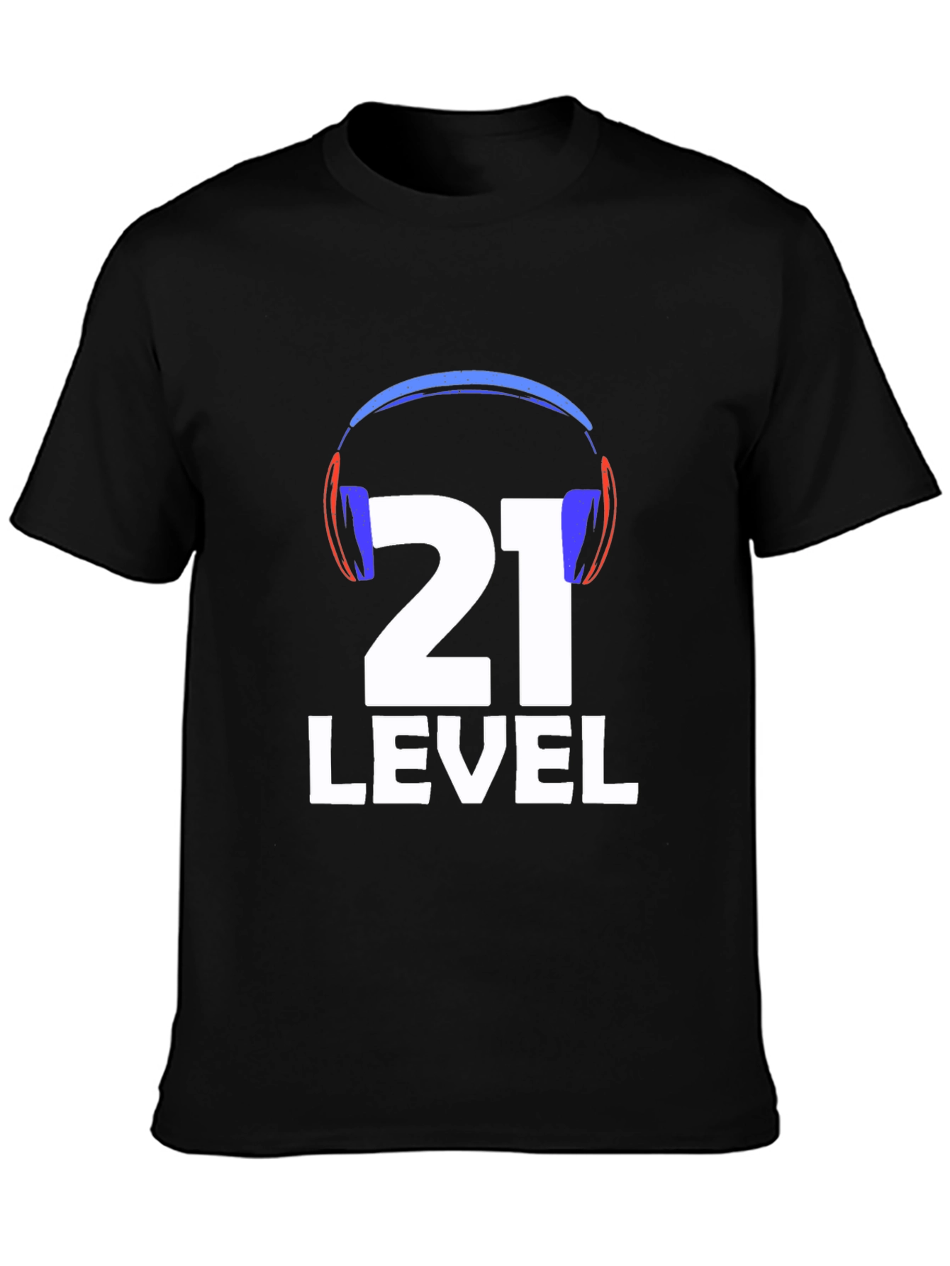 Black Level 21 Gamer T-Shirt - Black Cotton Blend view 3