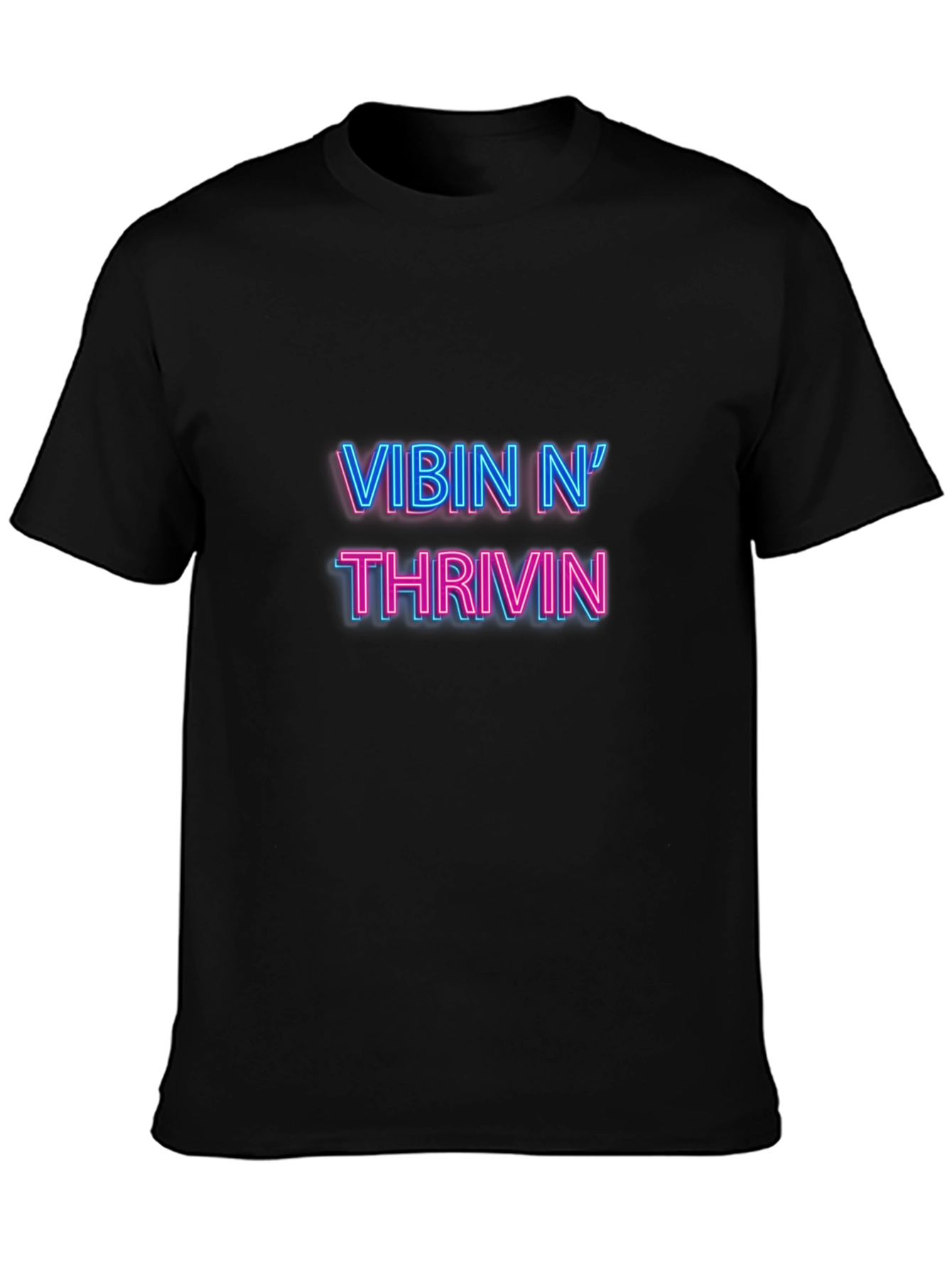 Black Vibin' N' Thrivin' Black T-Shirt view 3