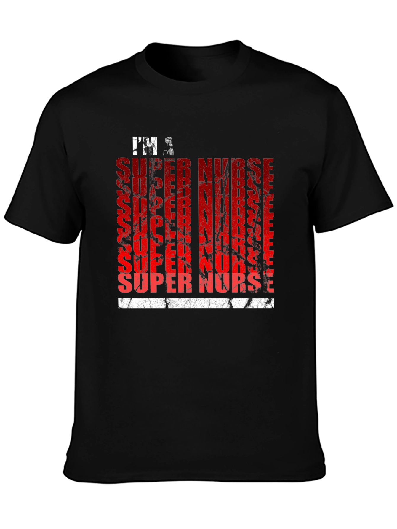 Black Super Nurse Graphic T-Shirt view 3