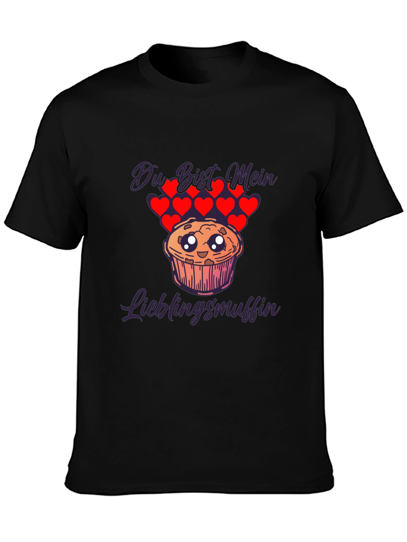 Black Du Bist Mein Lieblingsmuffin Graphic Tee view 3