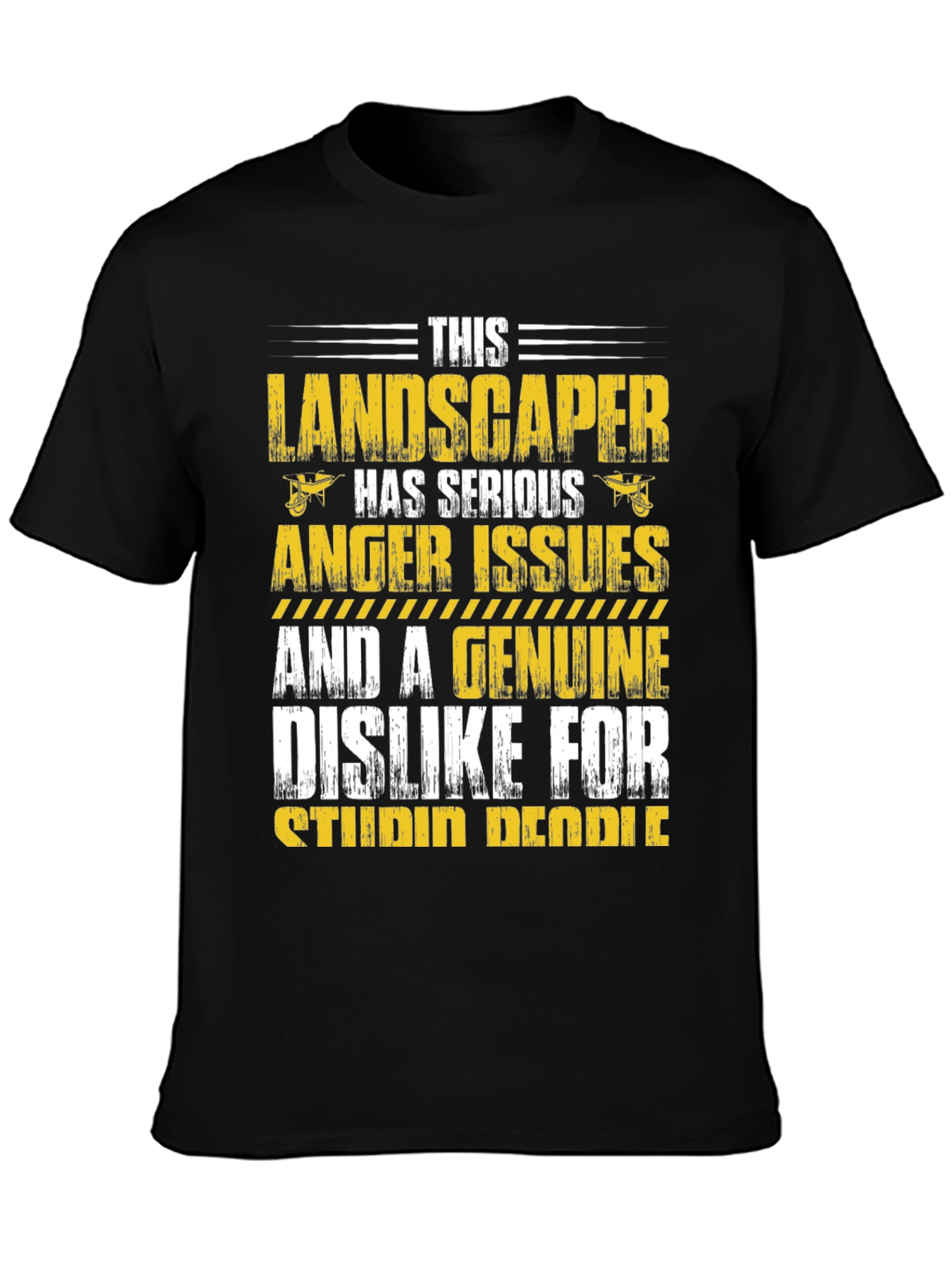 Black Landscaper Anger Issues Graphic Tee view 3
