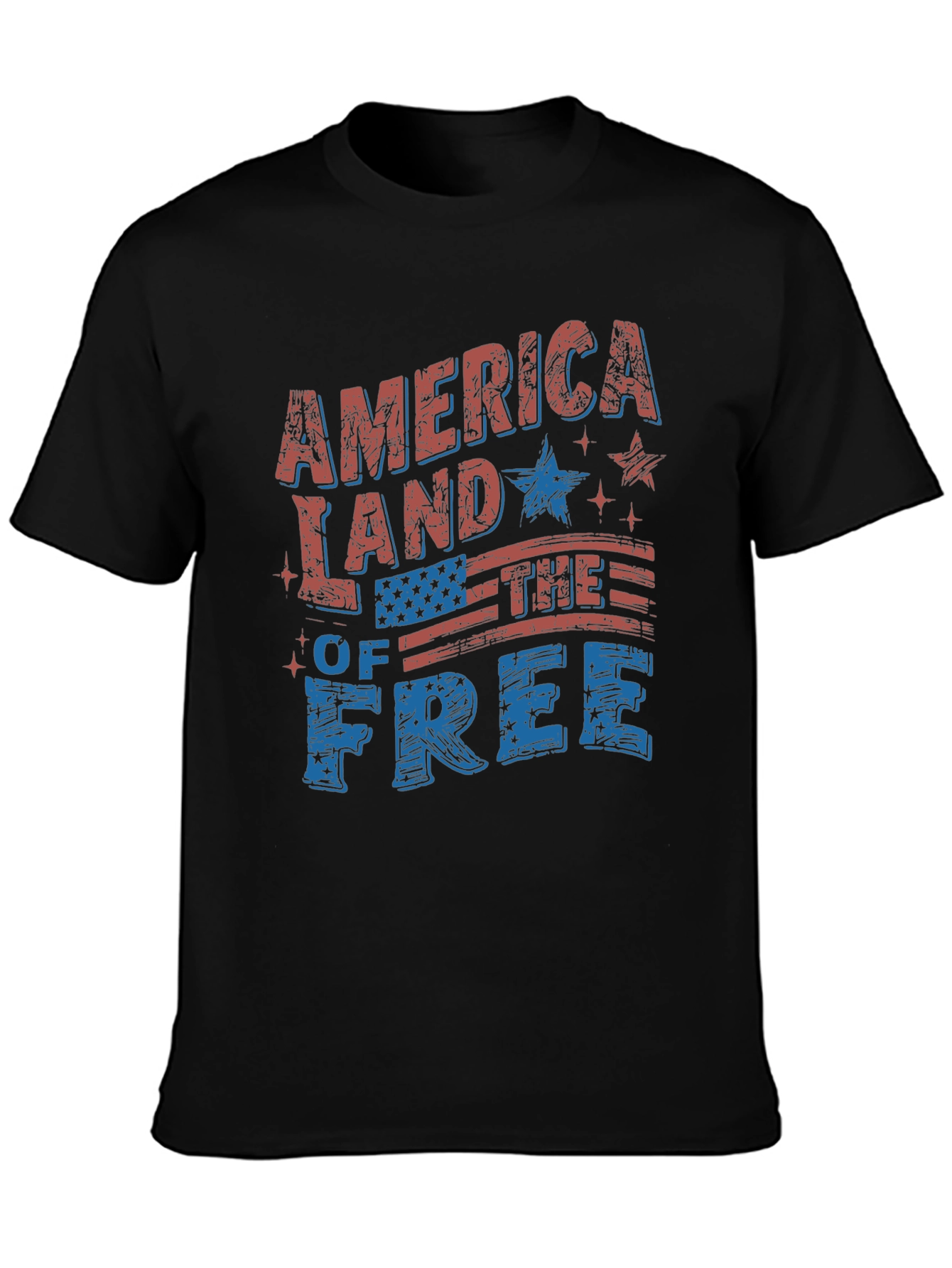 America Land of the Free Patriotic Graphic Tee - 3
