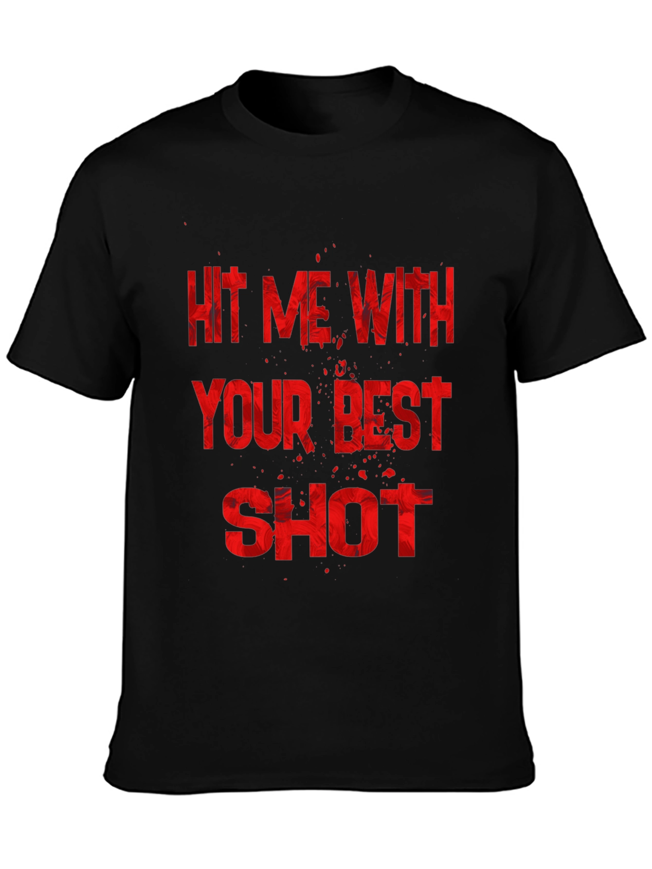 Black Hit Me With Your Best Shot Black Graphic Tee view 3
