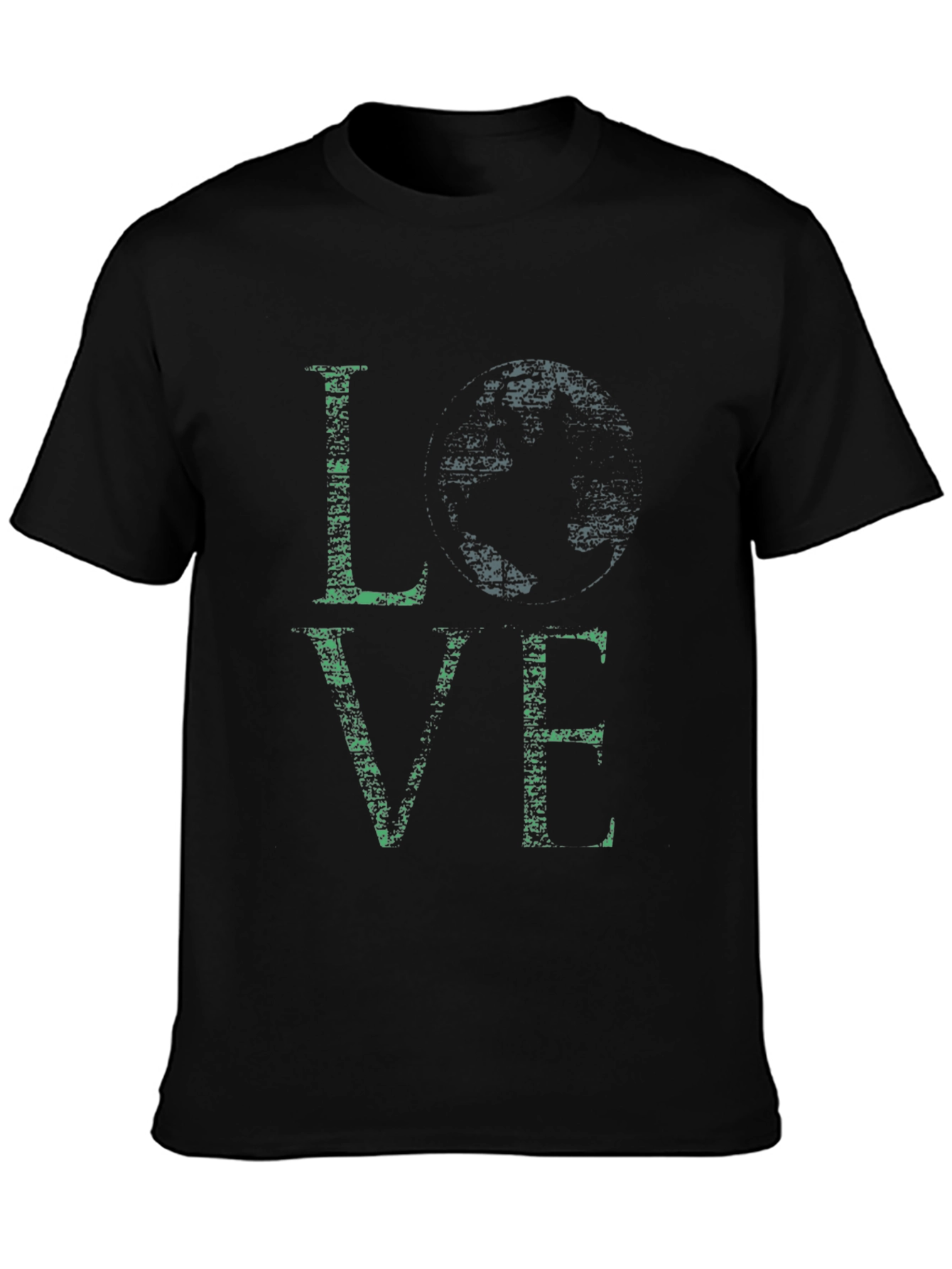 Black Love Shamrock Graphic Tee - Black Casual T-Shirt view 3