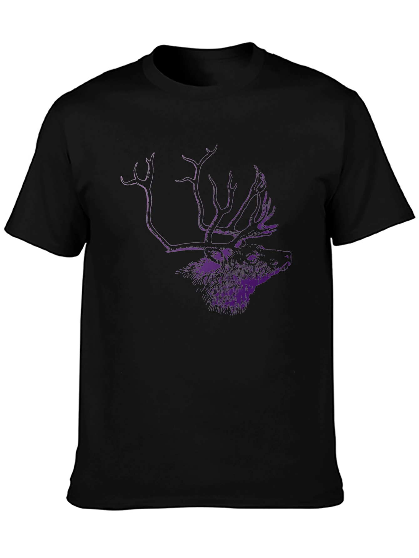 Black Black Deer Graphic Tee - Casual Style view 3