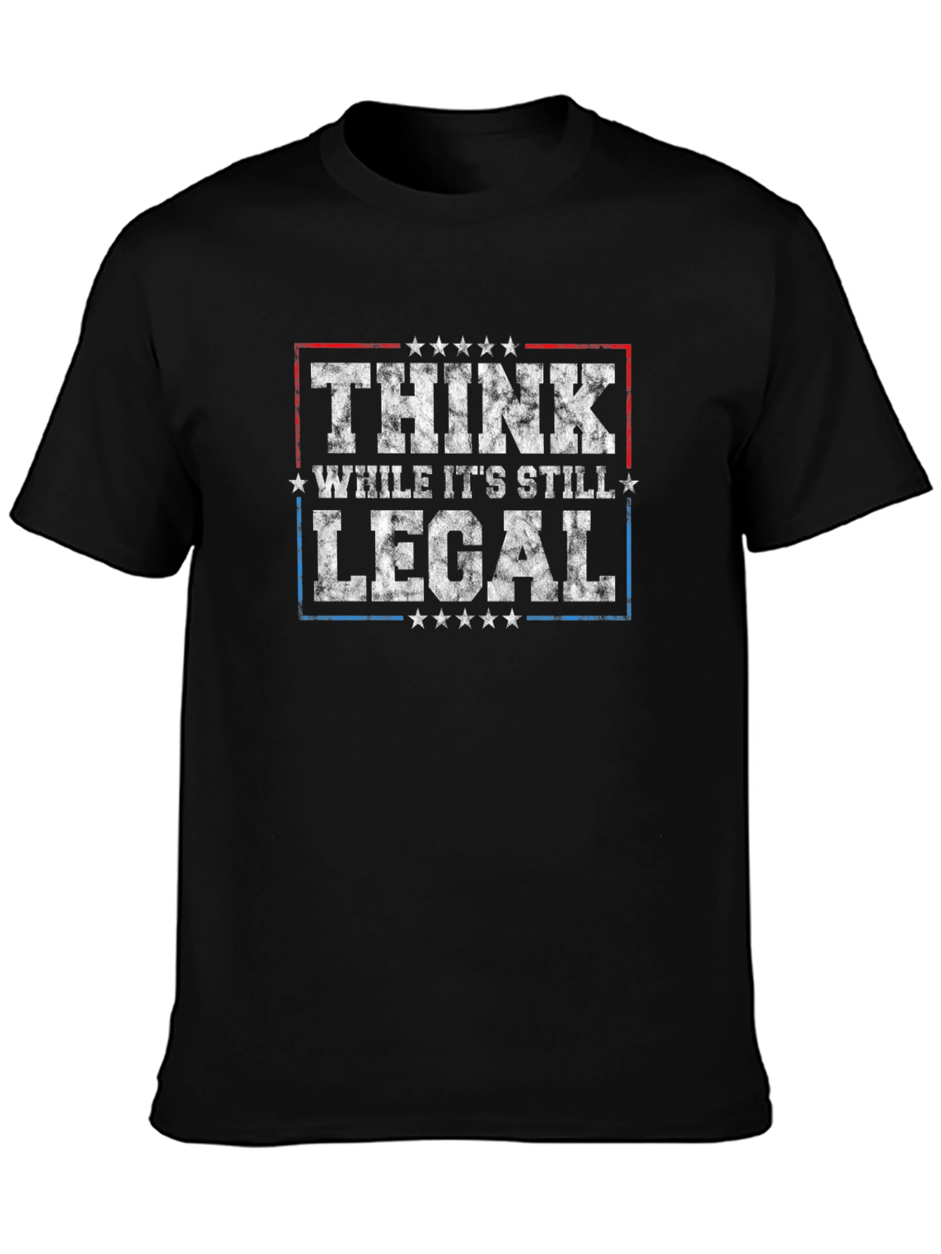 Black Think While It's Still Legal T-Shirt view 3