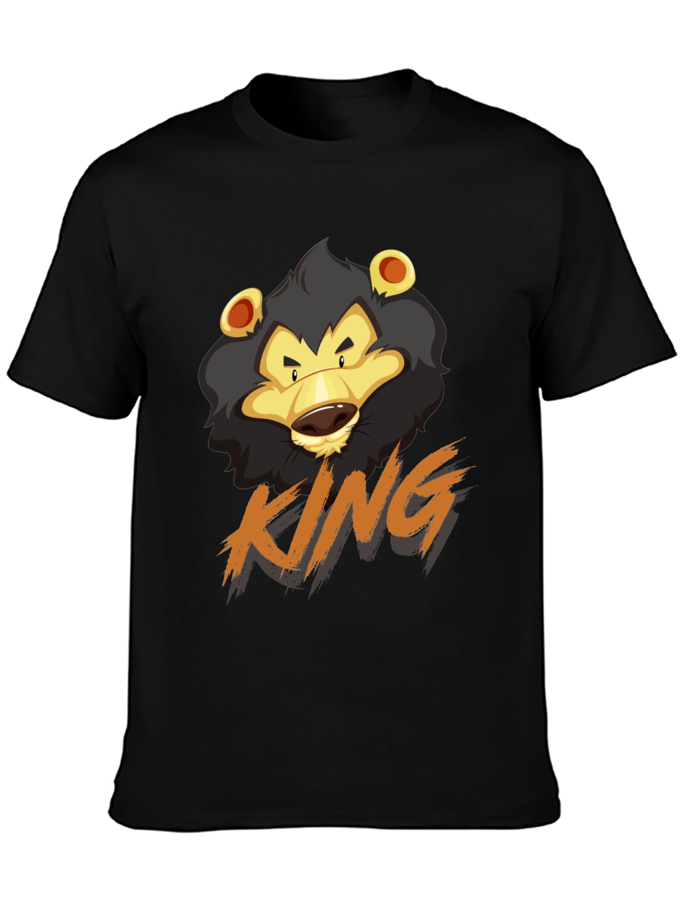 Black Lion King Graphic Tee - Cool Casual Style view 3