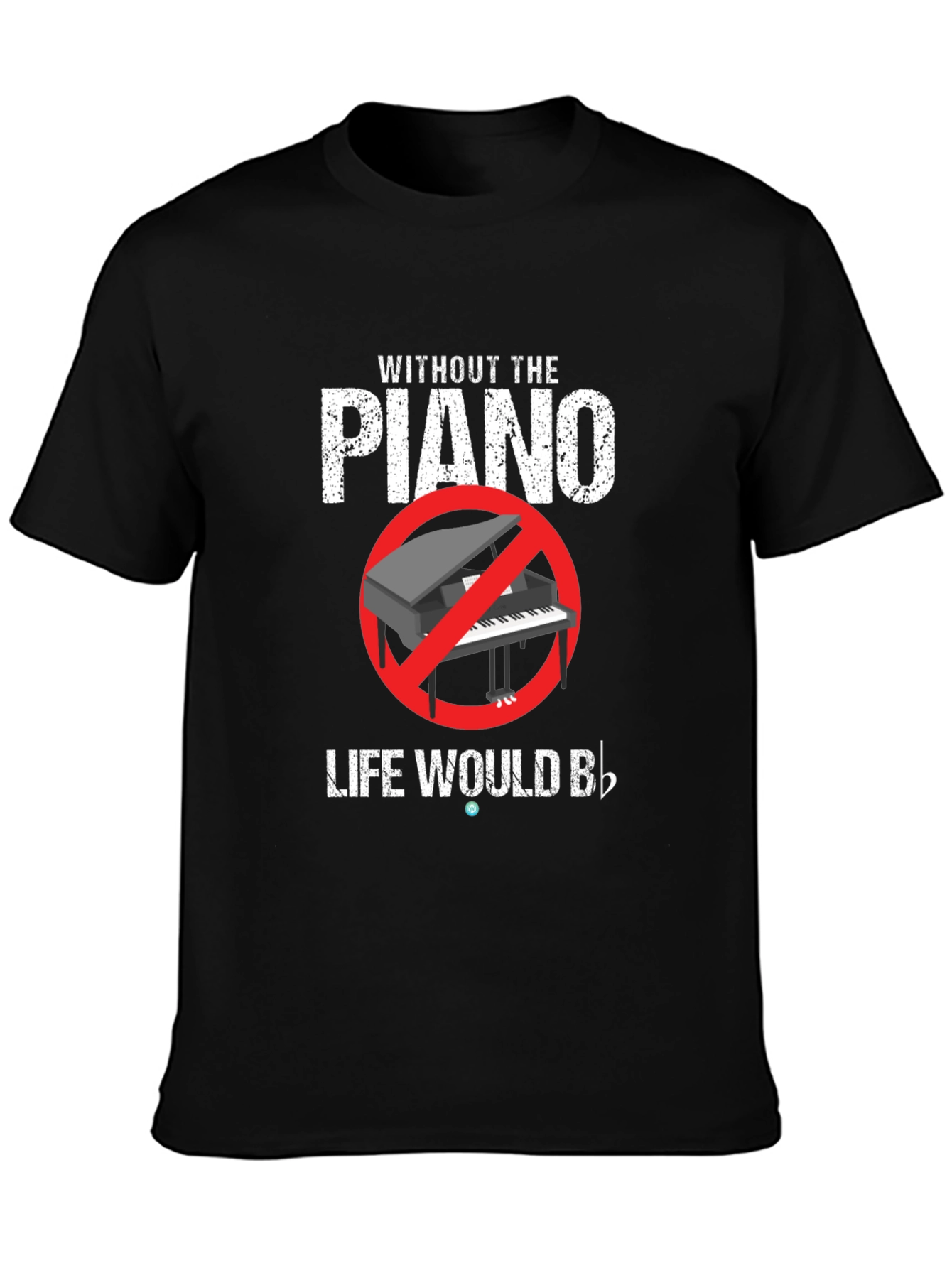 Black Piano Life Music Graphic T-Shirt view 3
