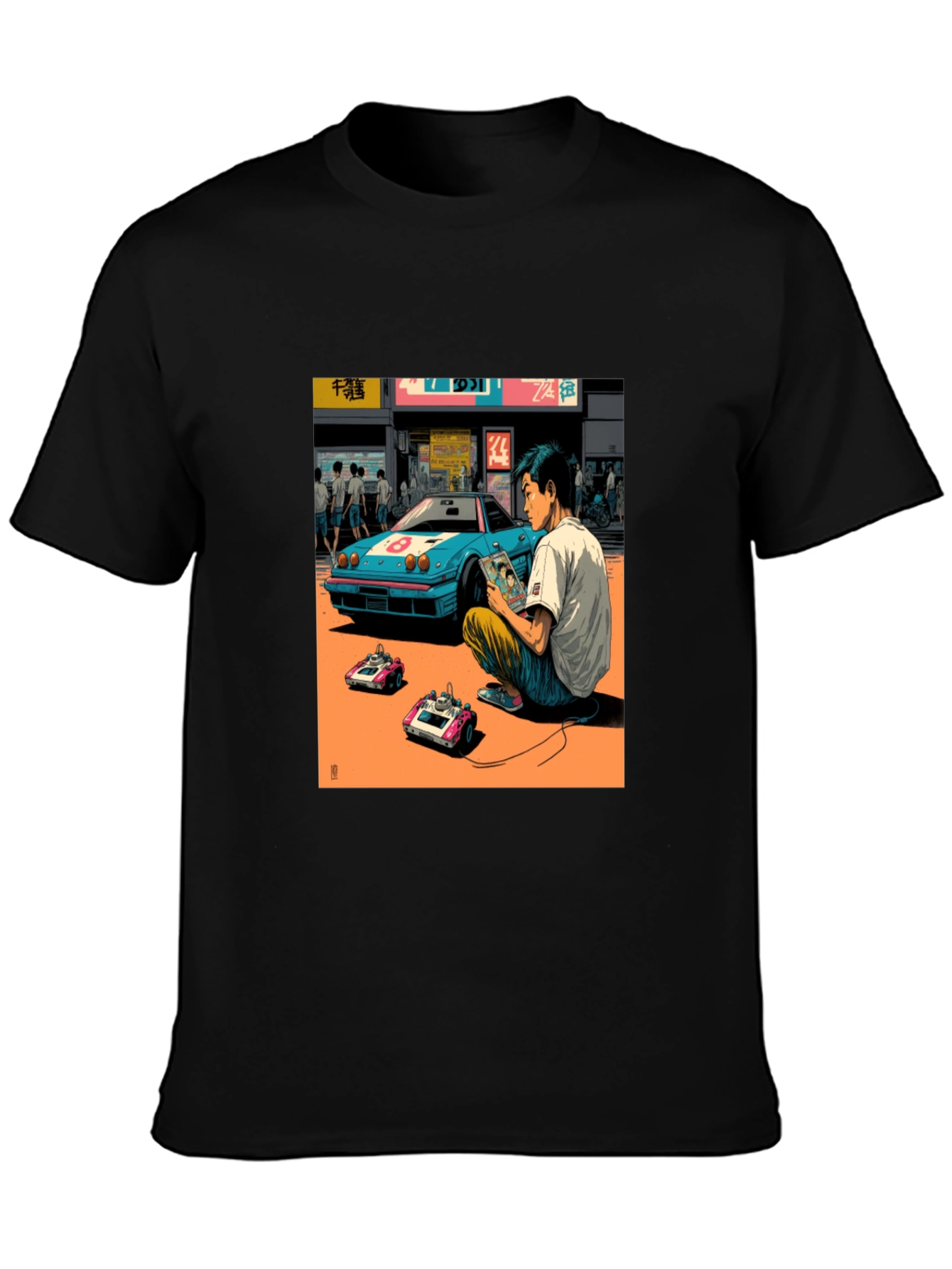Black Retro Gaming T-Shirt view 3