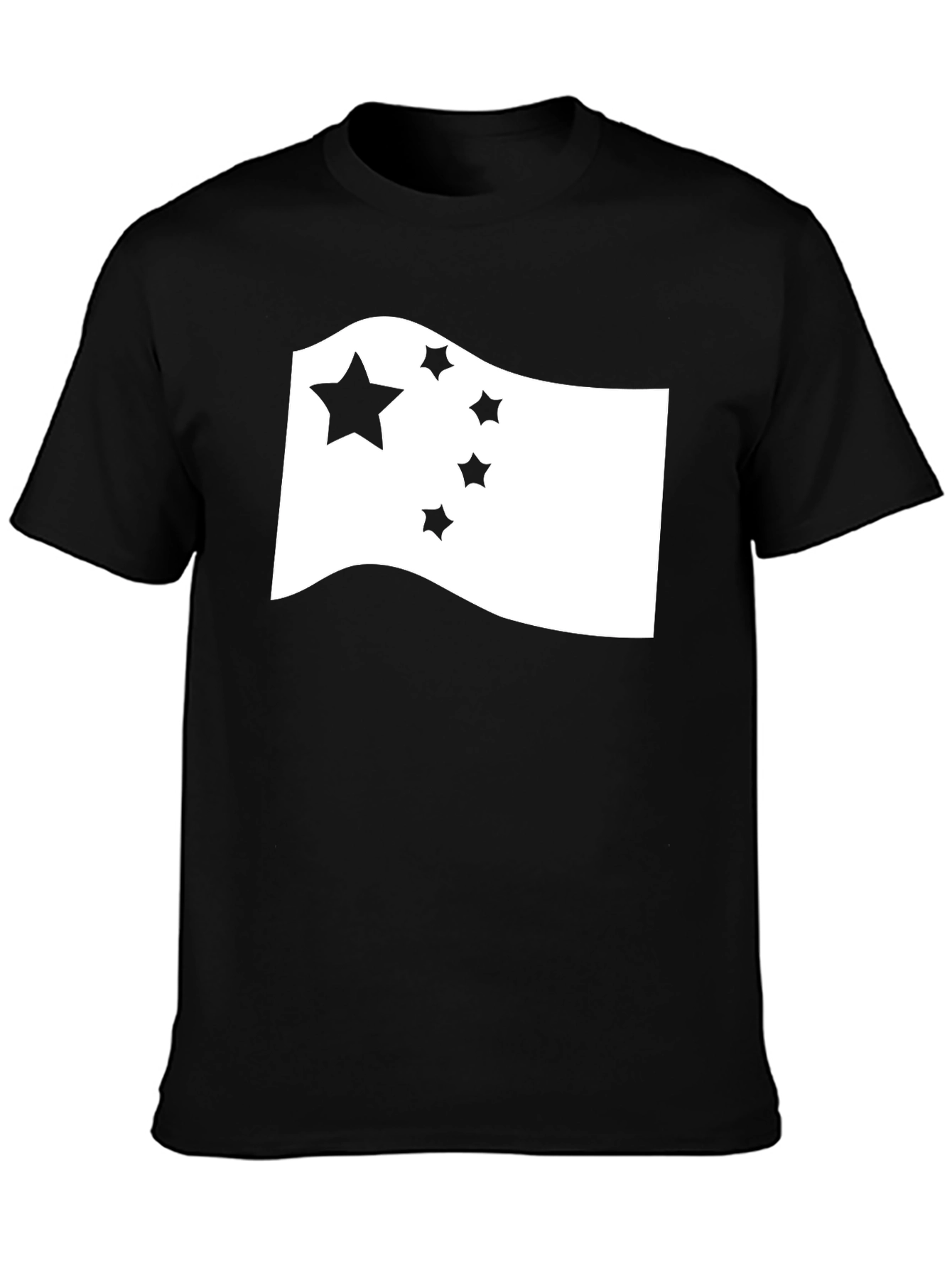 Black China Flag Graphic Tee - Stylish Cotton T-Shirt view 3