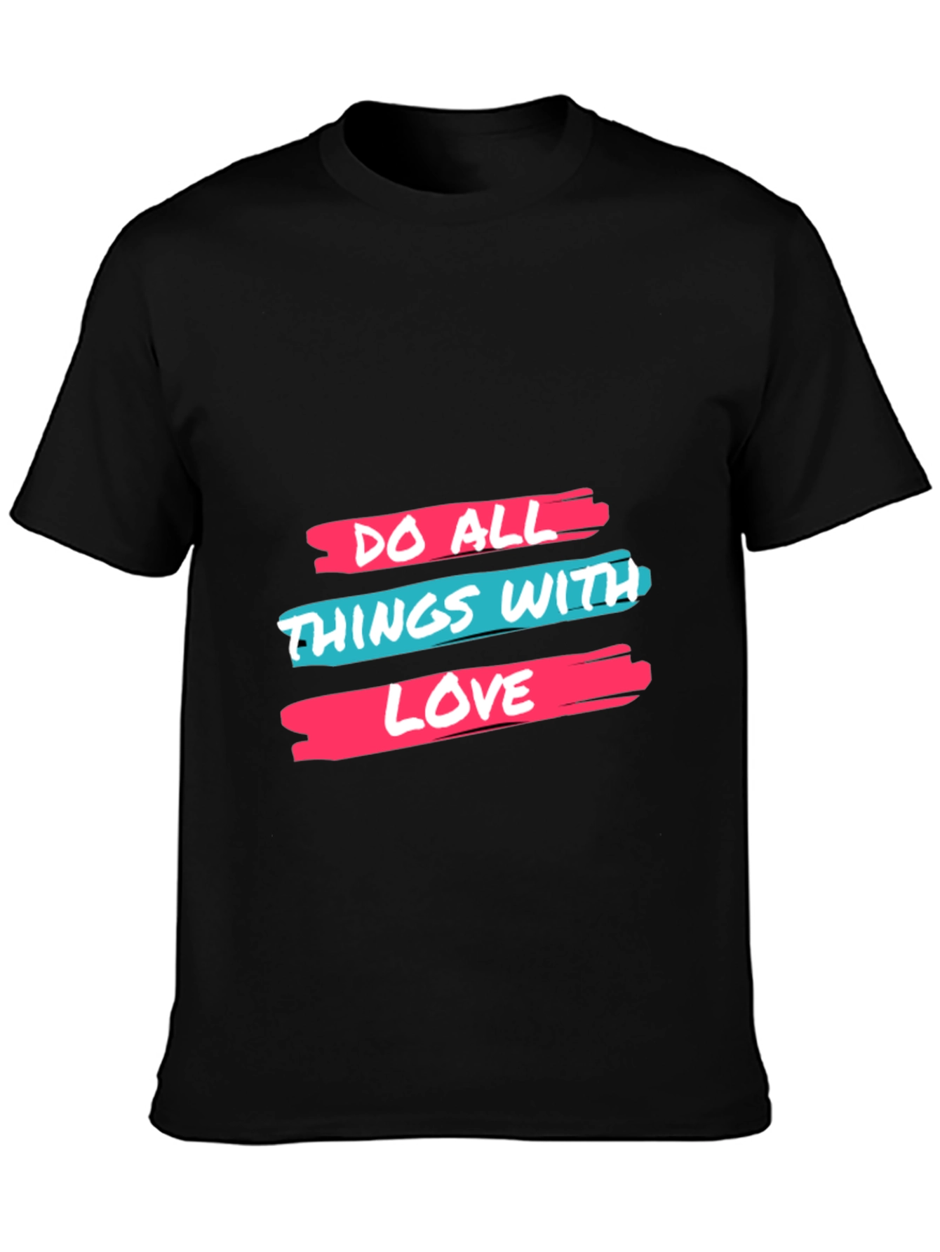 Black Do All Things With Love Black Tee view 3