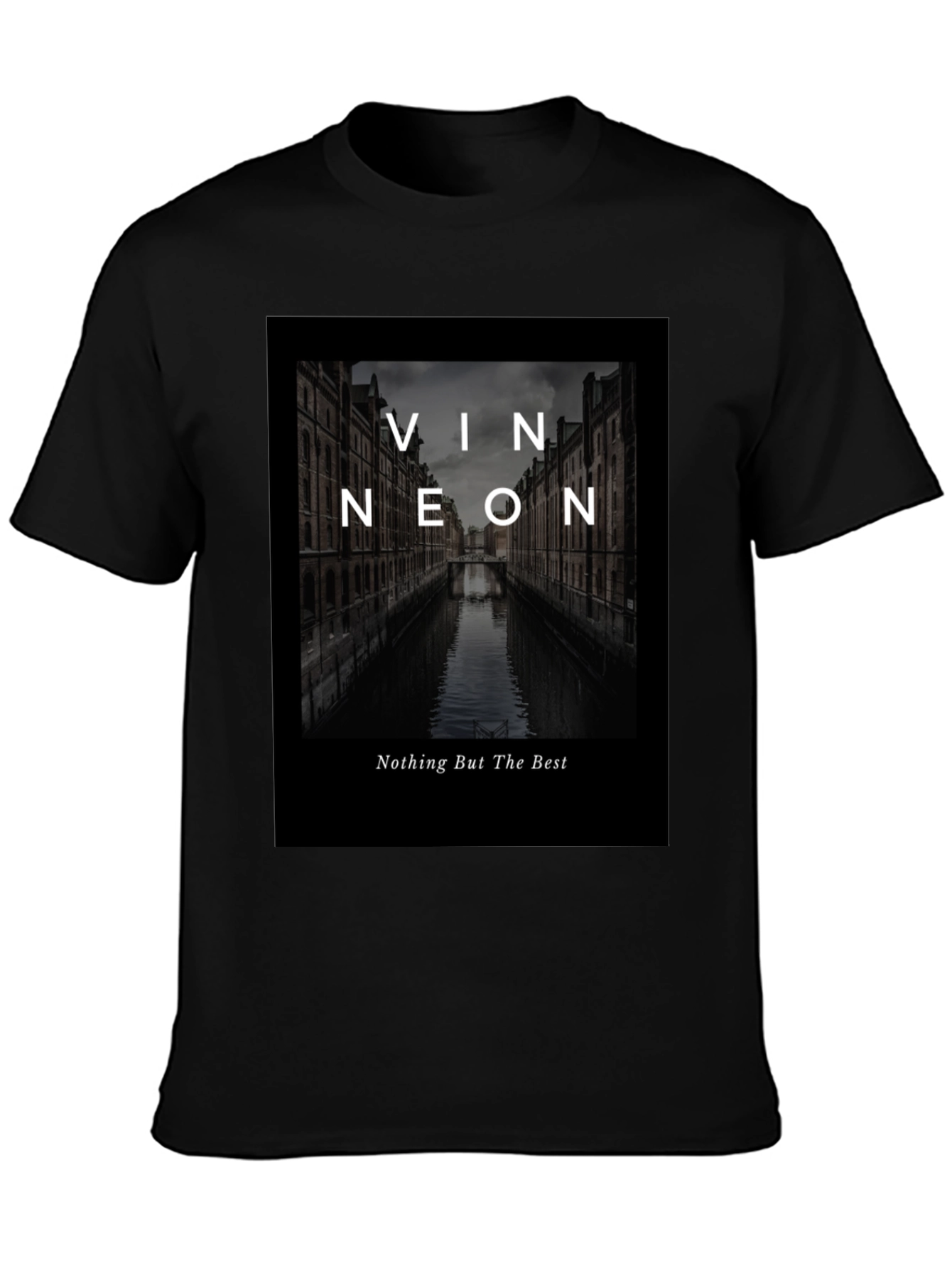 Black Vin Neon Graphic T-Shirt - Best Quality view 3