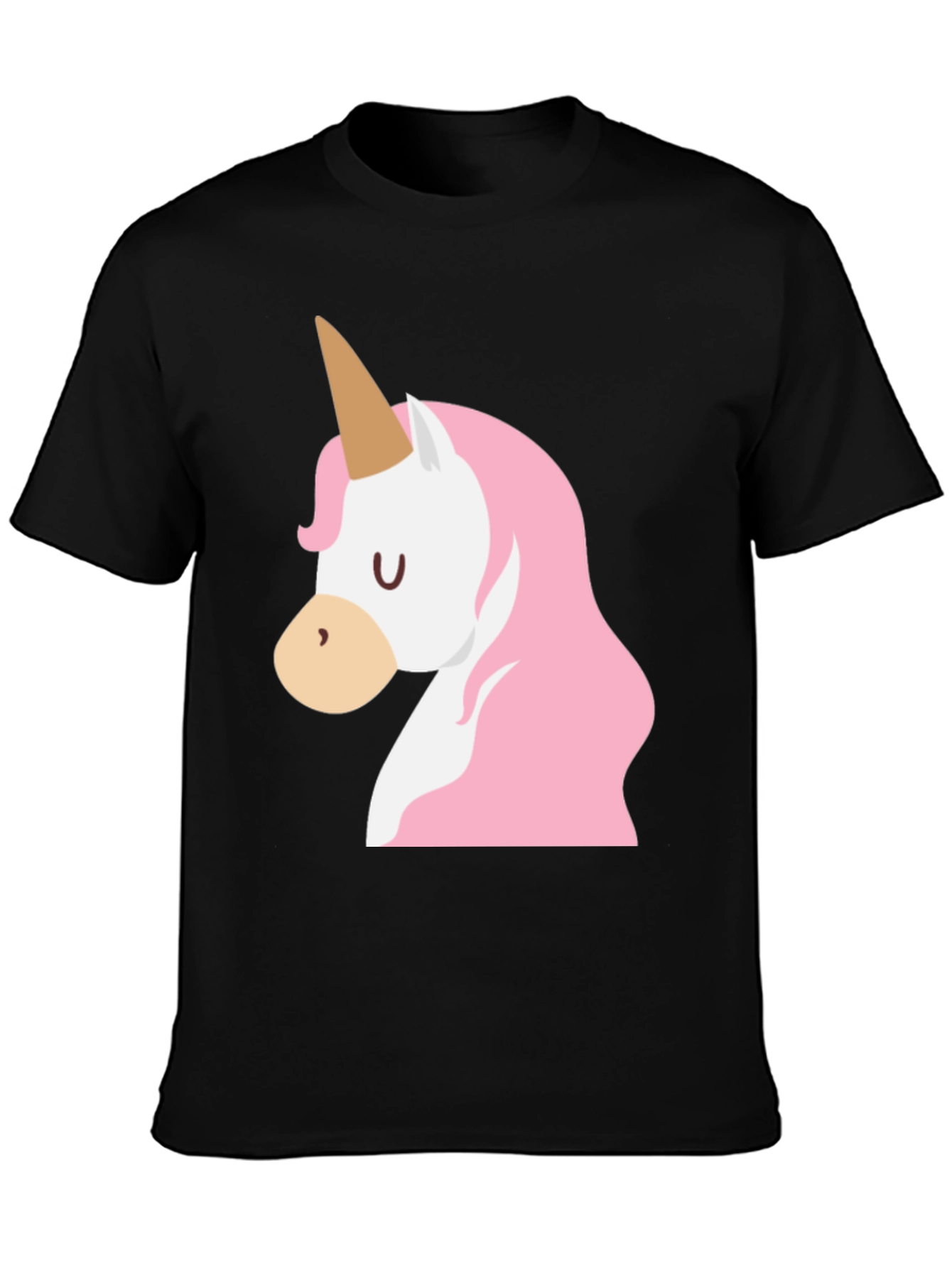 Black Men's Black Unicorn Graphic T-Shirt view 3