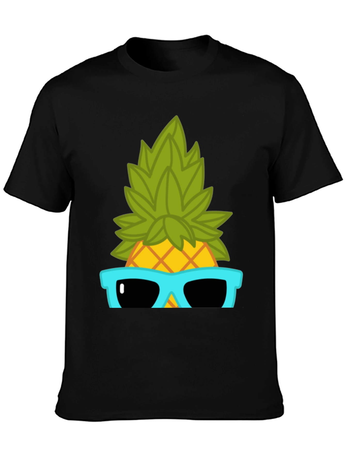 Black Cool Pineapple Graphic T-Shirt - Summer Vibes view 3