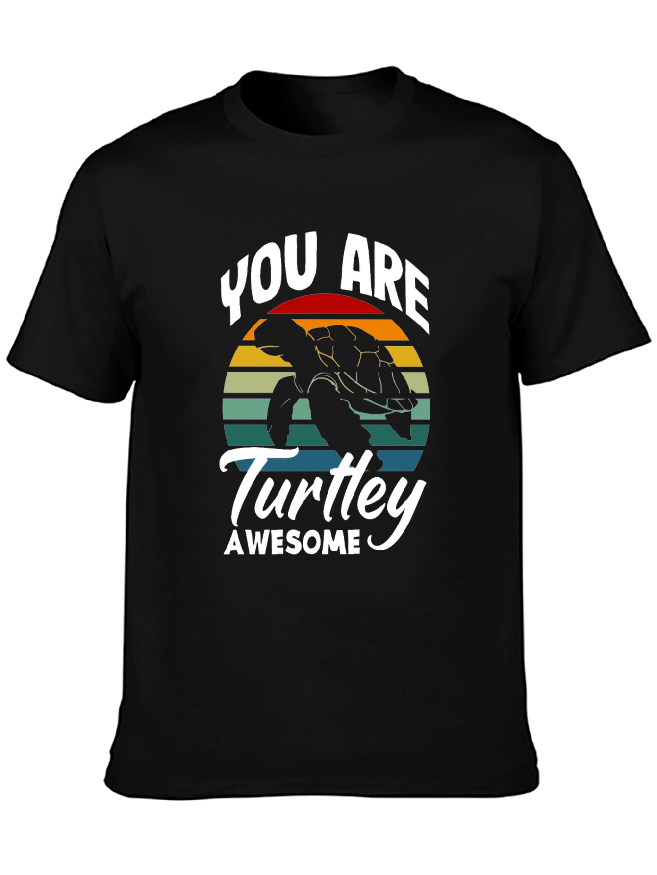 Black You Are Turtlely Awesome Tee view 3