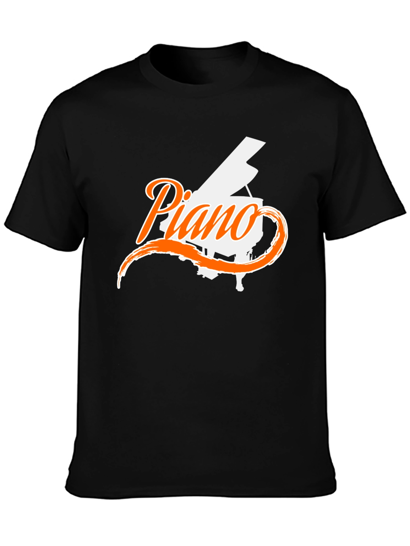Black Piano Graphic Black T-Shirt view 3
