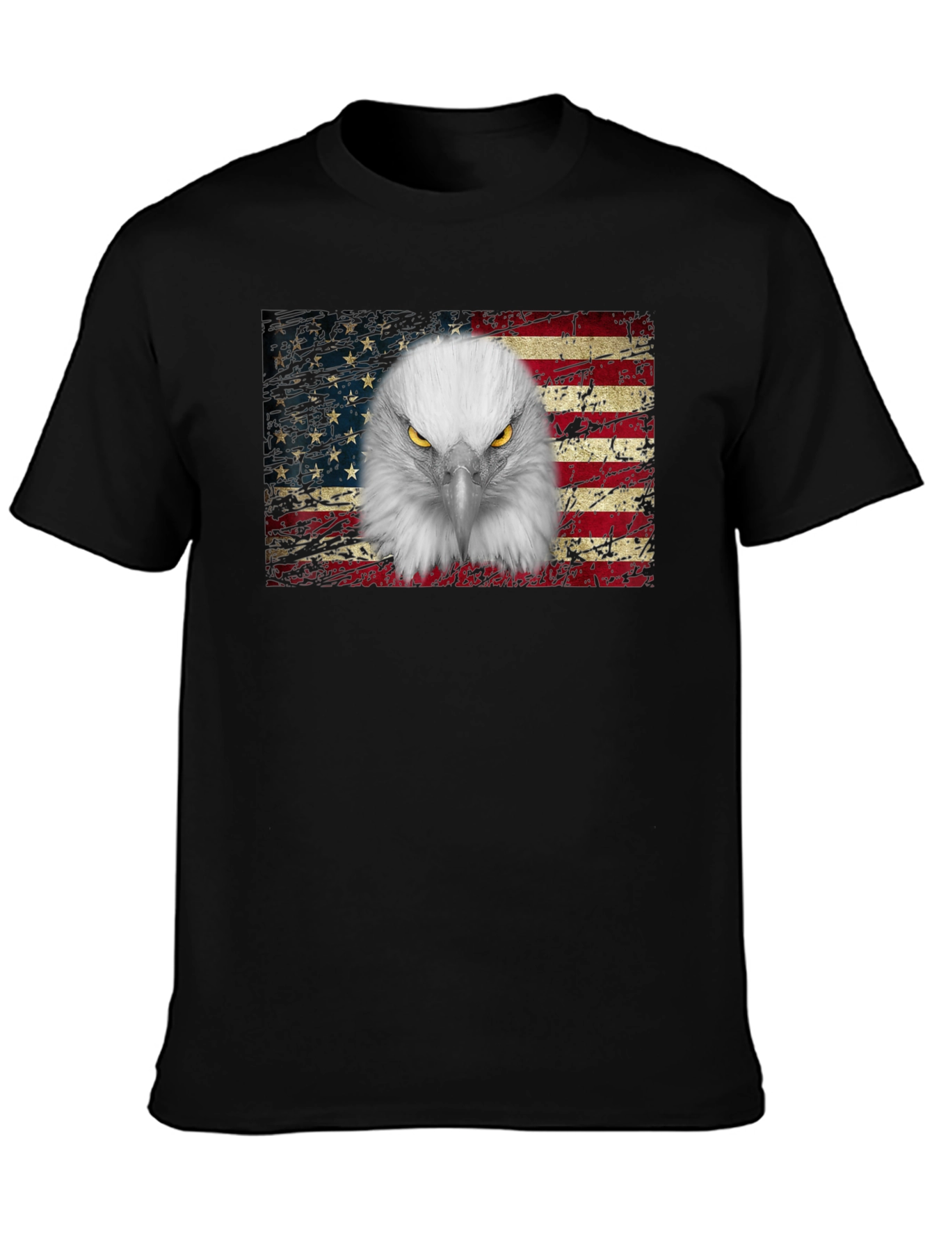 Black Eagle Flag Graphic T-Shirt view 3