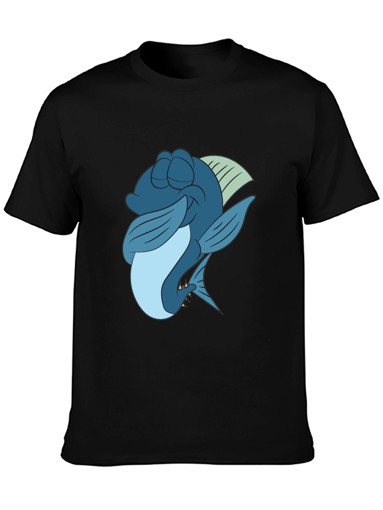 Cartoon Fish Graphic Tee - 3