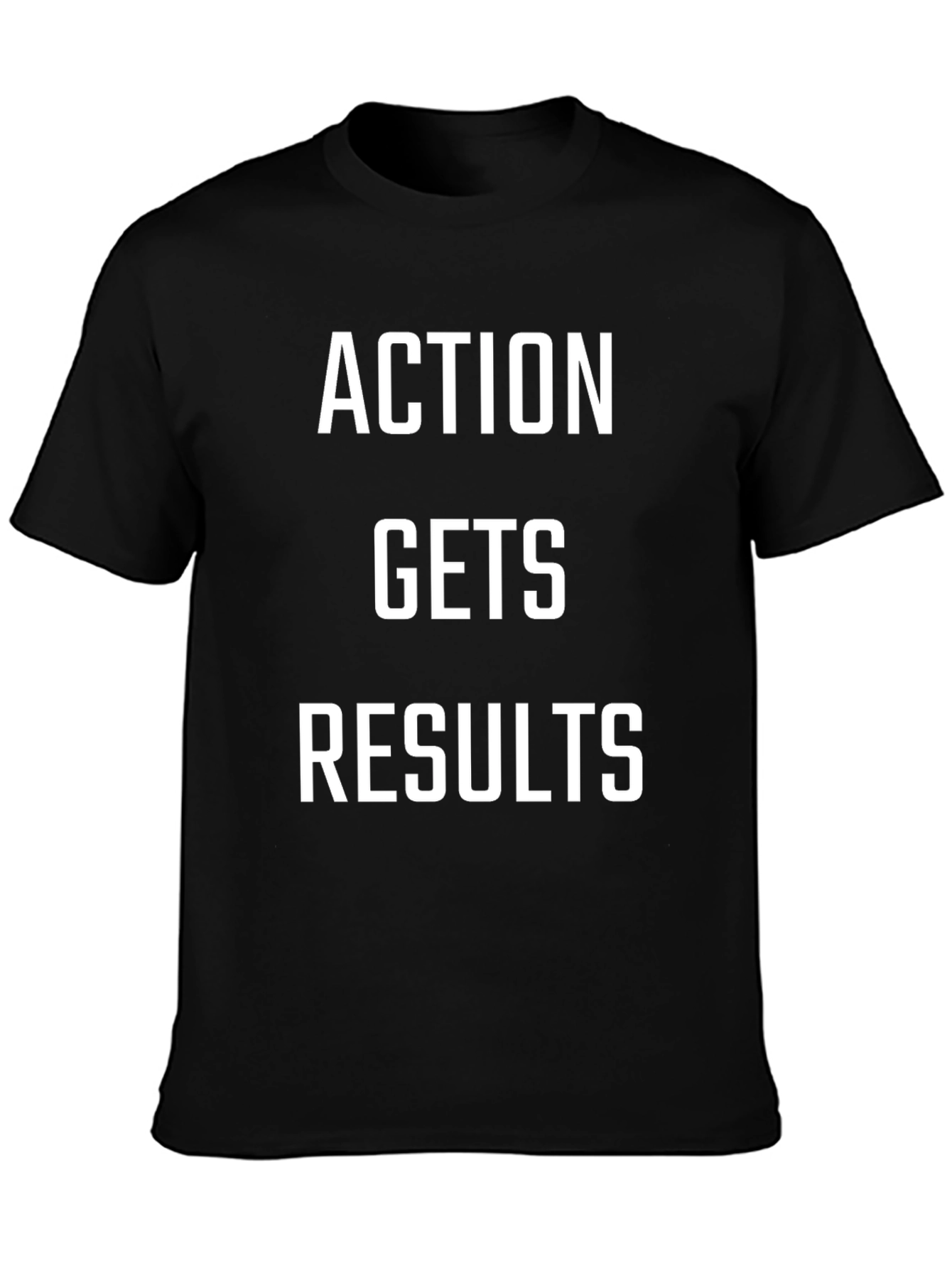 Black Action Gets Results Black Graphic Tee view 3