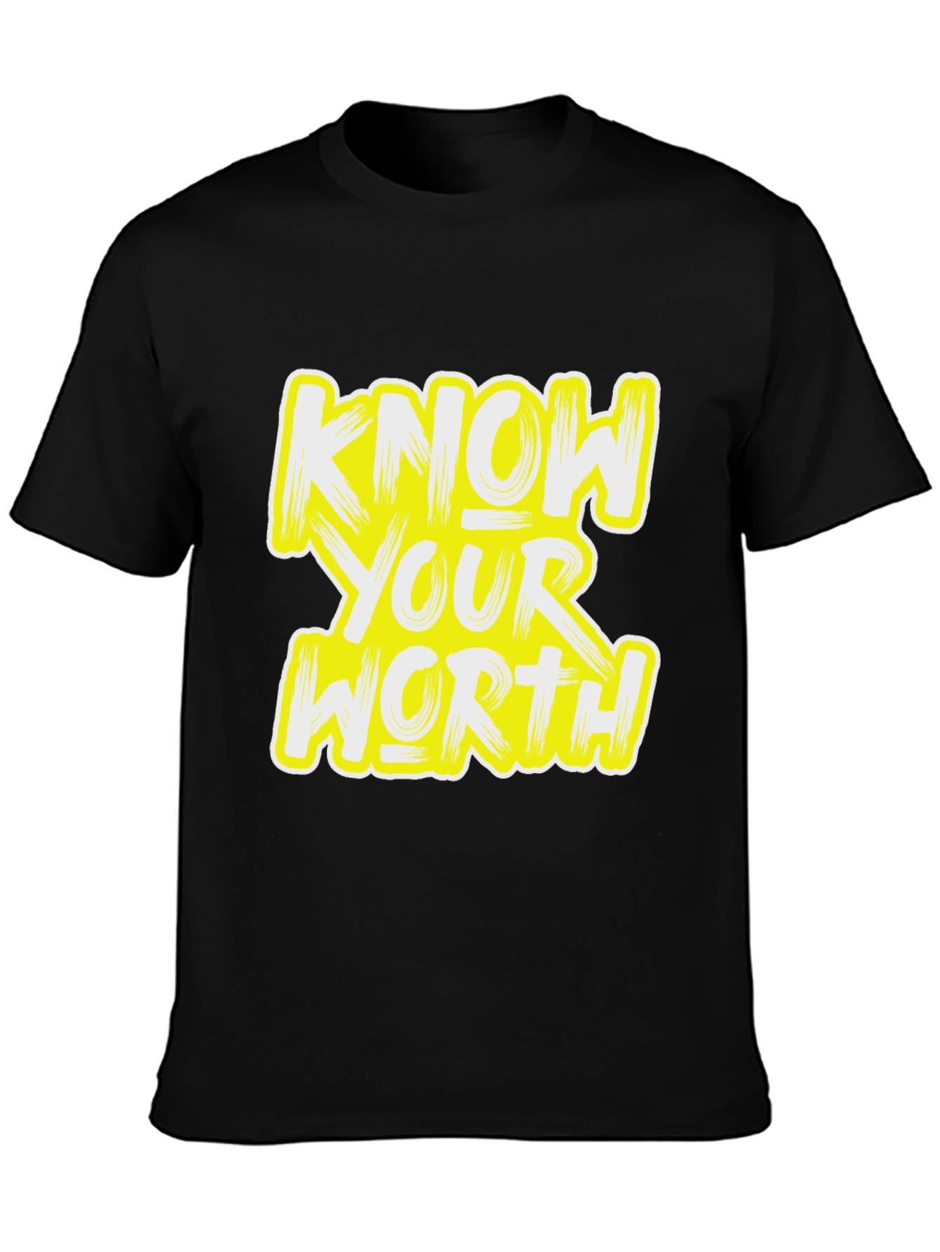 Black Know Your Worth Graphic T-Shirt - Black view 3