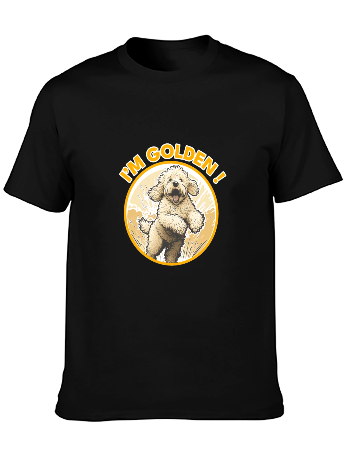 Black I'm Golden Dog Lover T-Shirt view 3