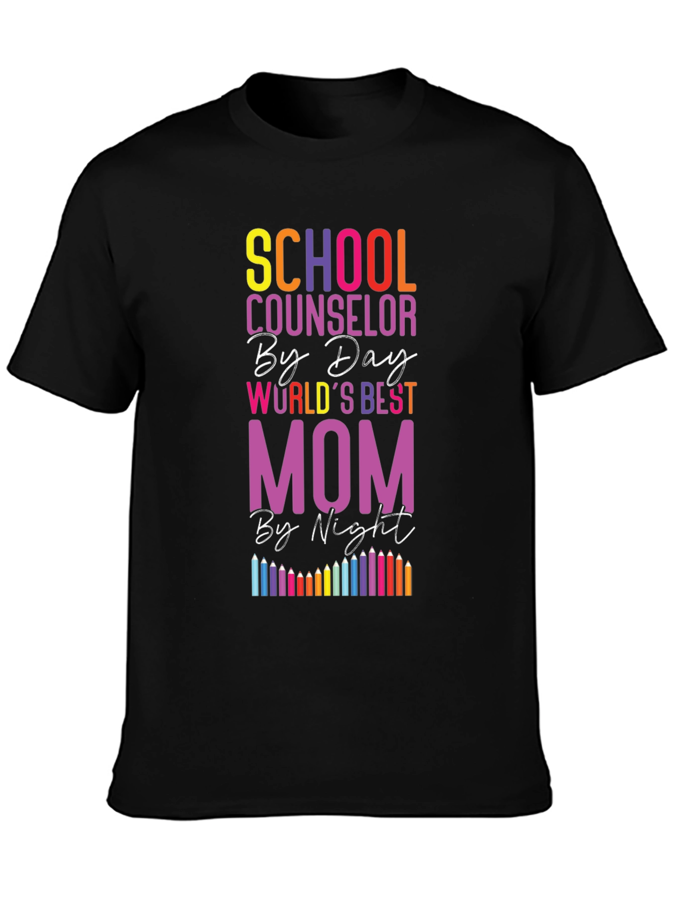 Black School Counselor Mom T-Shirt view 3