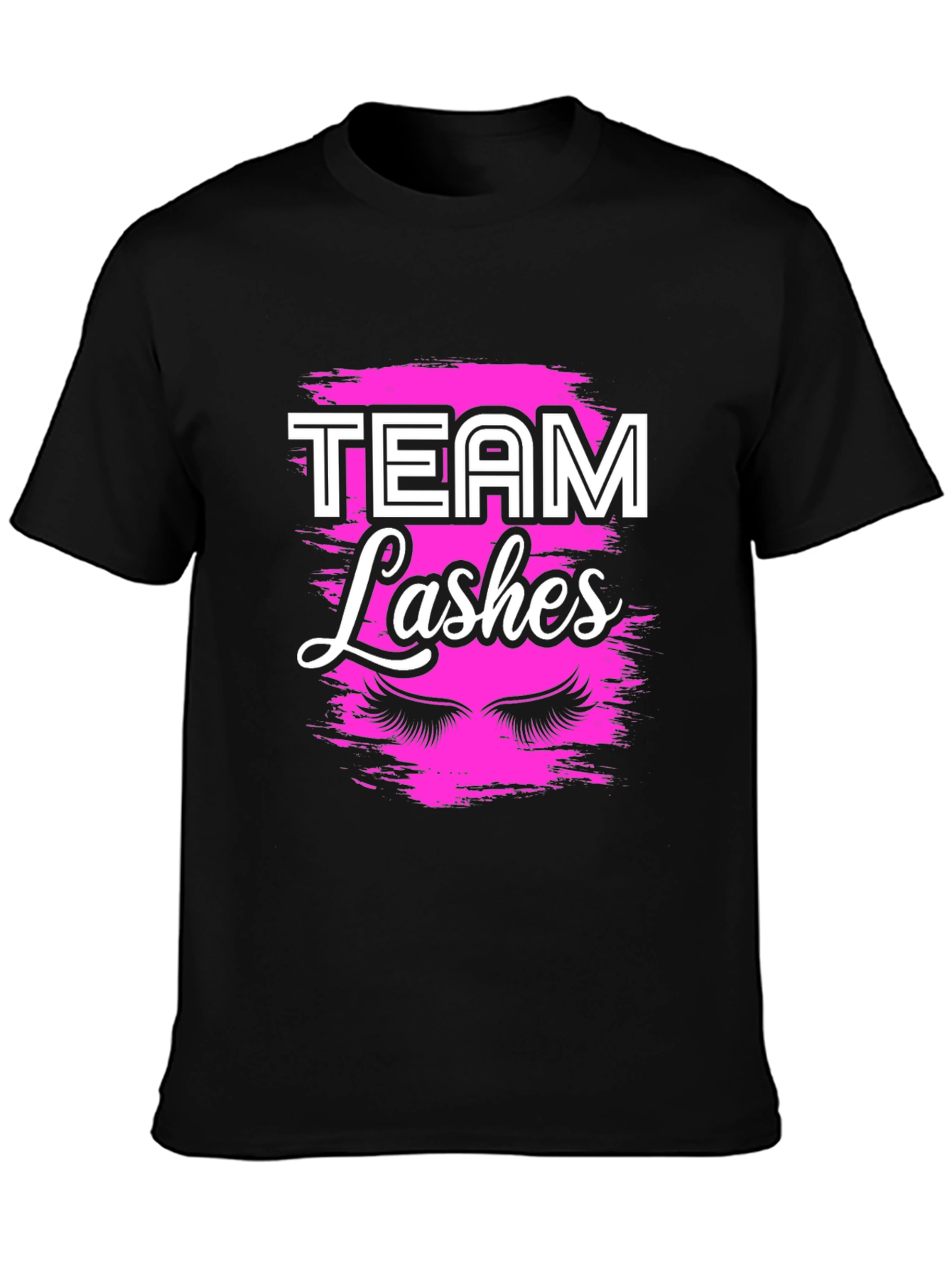 Black Team Lashes Graphic T-Shirt - Beauty Squad Tee view 3