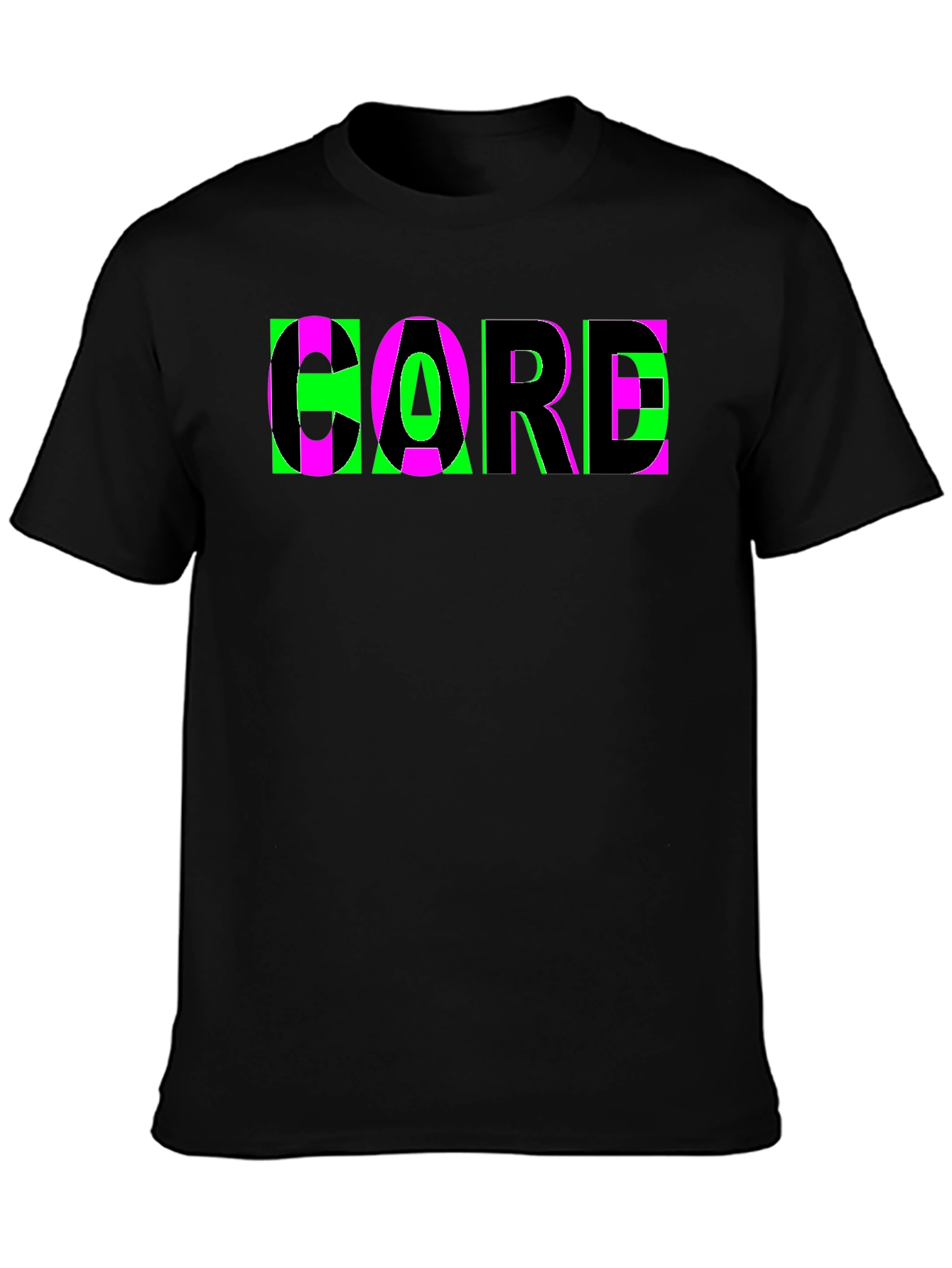 Black CORE Graphic Tee - Bold & Stylish Black T-Shirt view 3