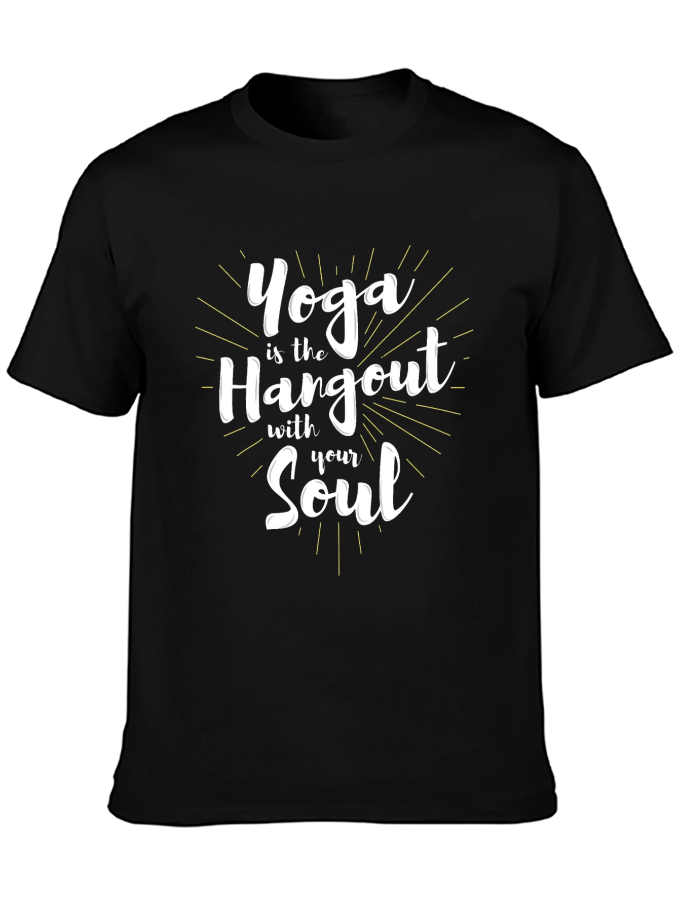 Black Yoga is the Hangout with Your Soul T-Shirt view 3