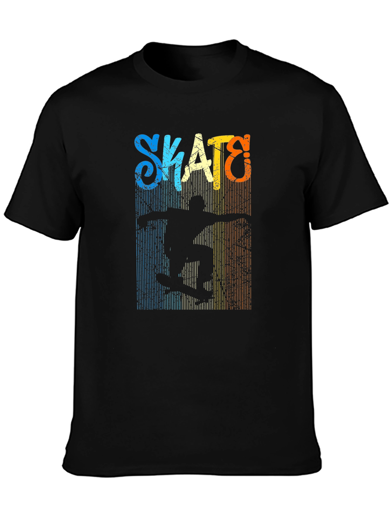 Black Retro Skate Graphic T-Shirt - Black view 3