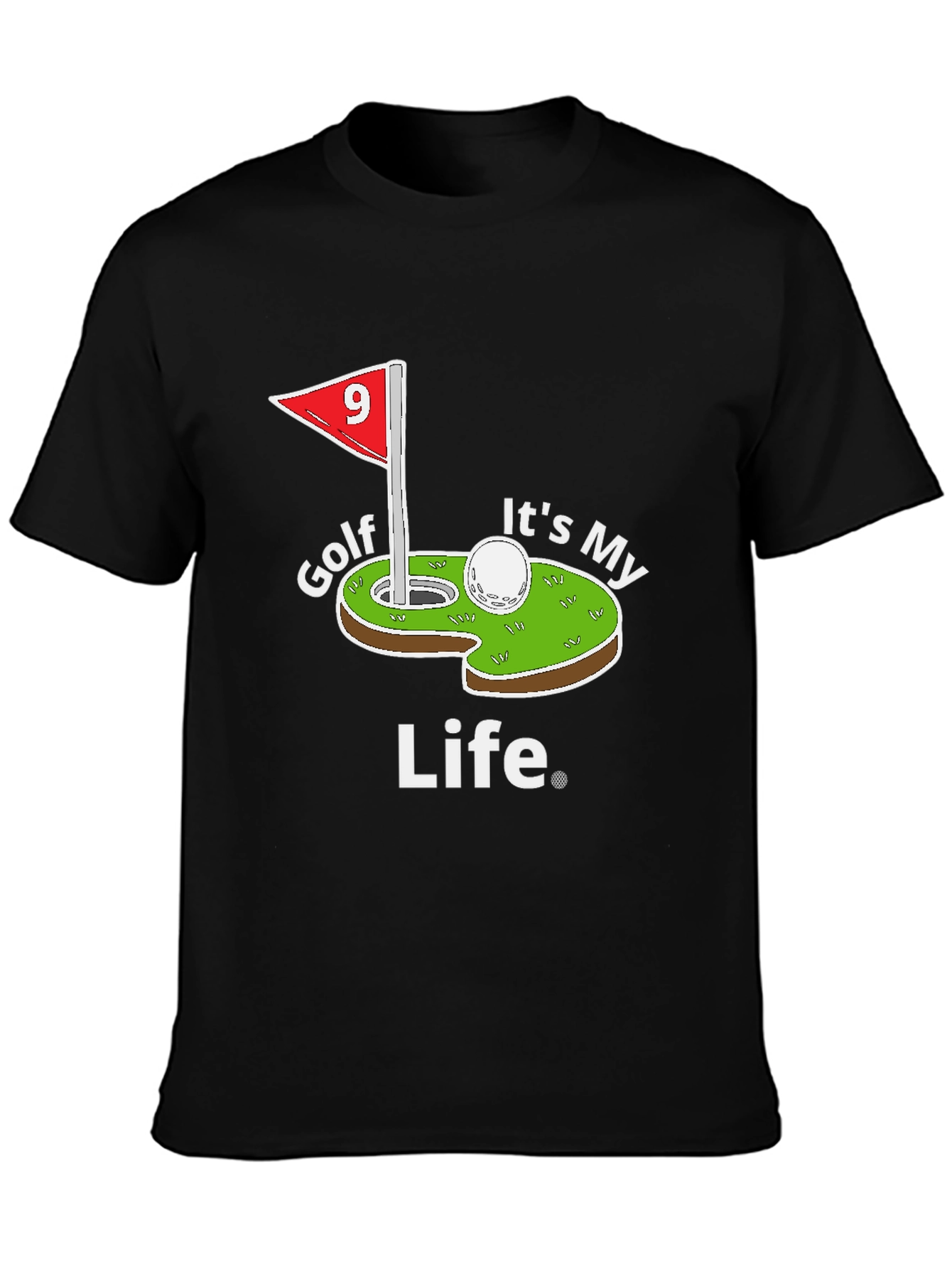 Black Golf It's My Life Black T-Shirt view 3