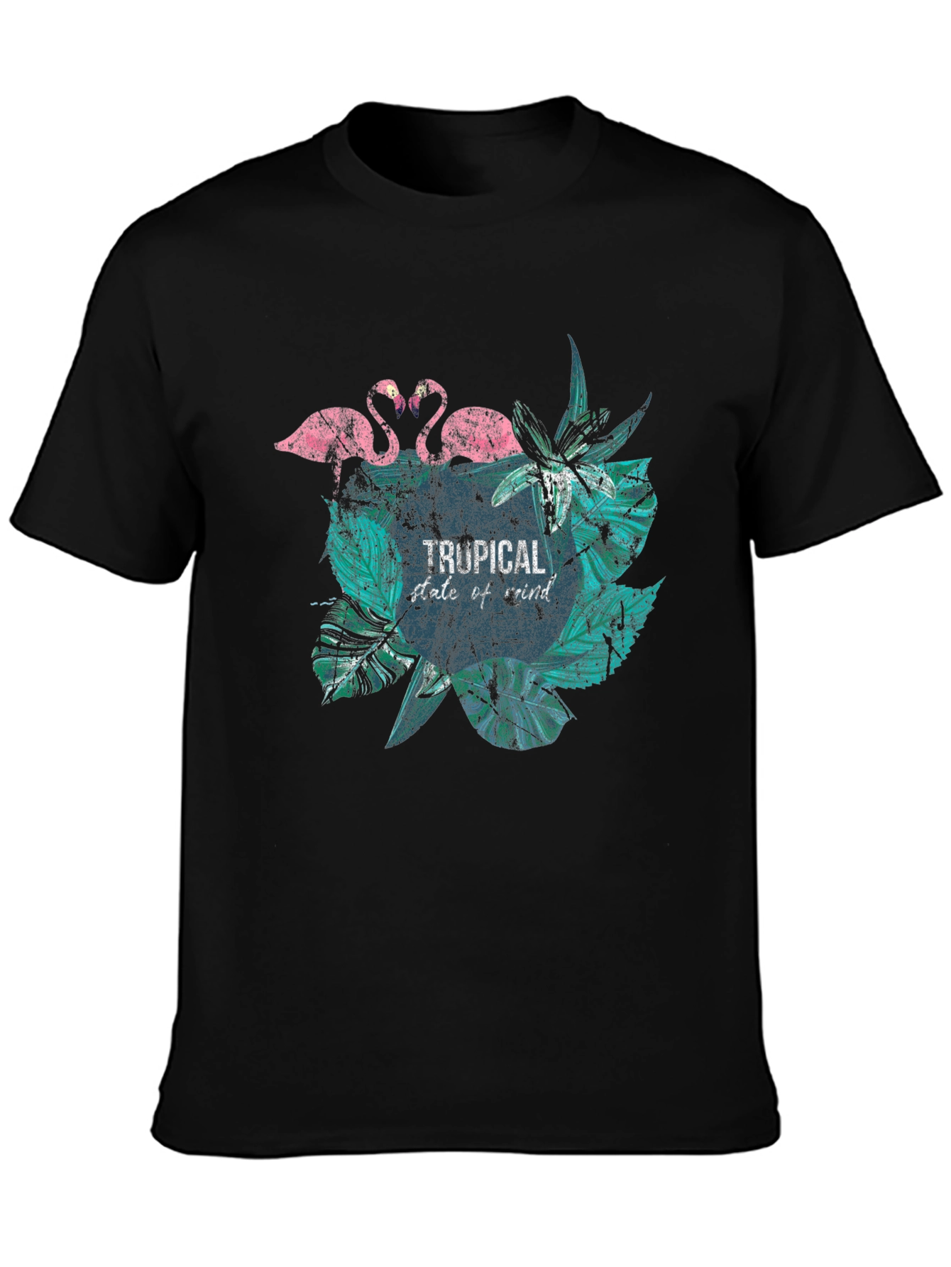 Black Tropical State of Mind Graphic Tee view 3