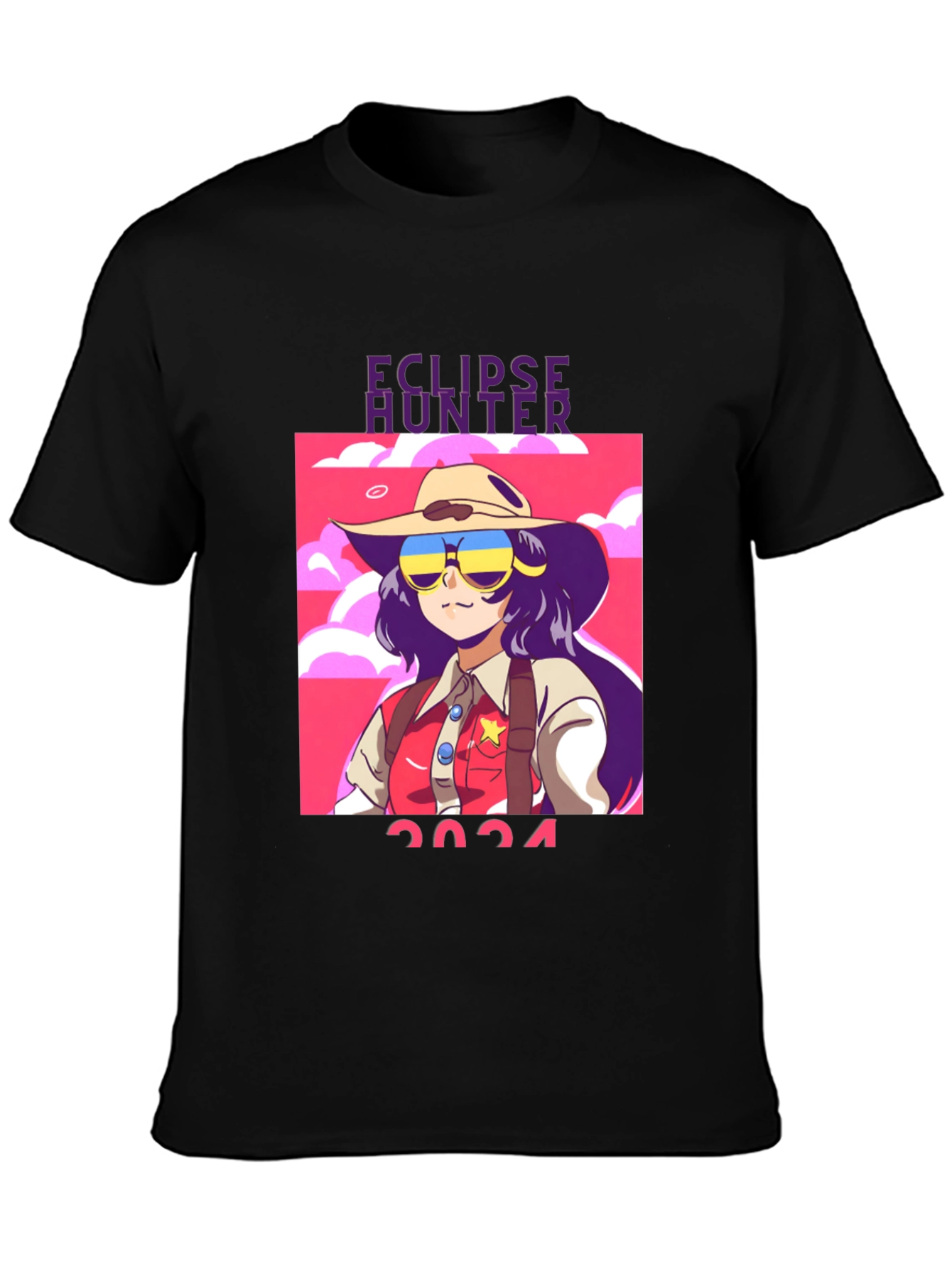 Black Eclipse Hunter 2024 Graphic T-Shirt view 3