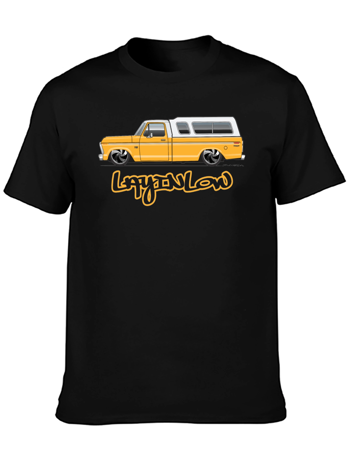 Black Lay'n Low Truck T-Shirt view 3