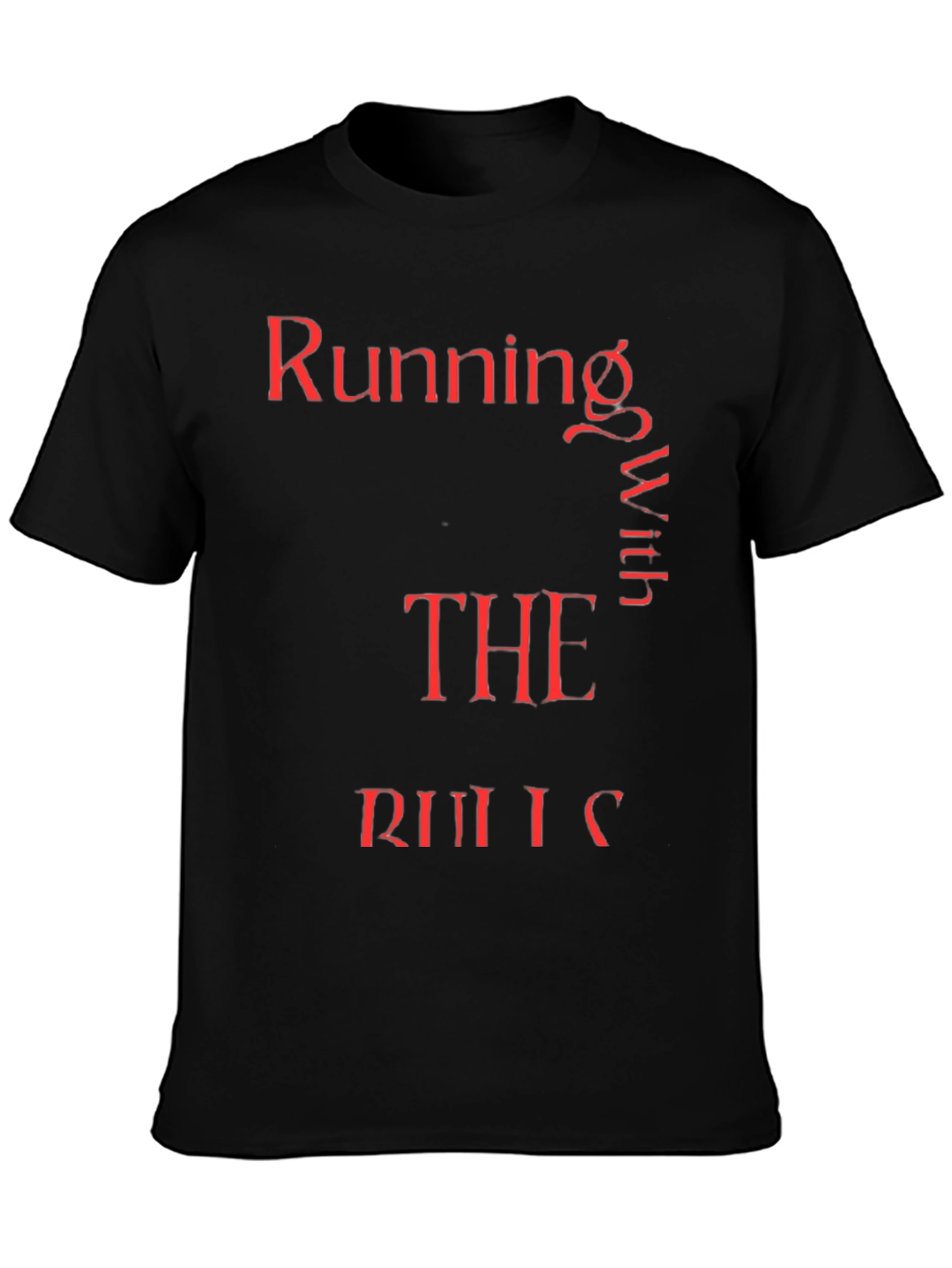 Black Running With The Rules Red Text Graphic Tee view 3
