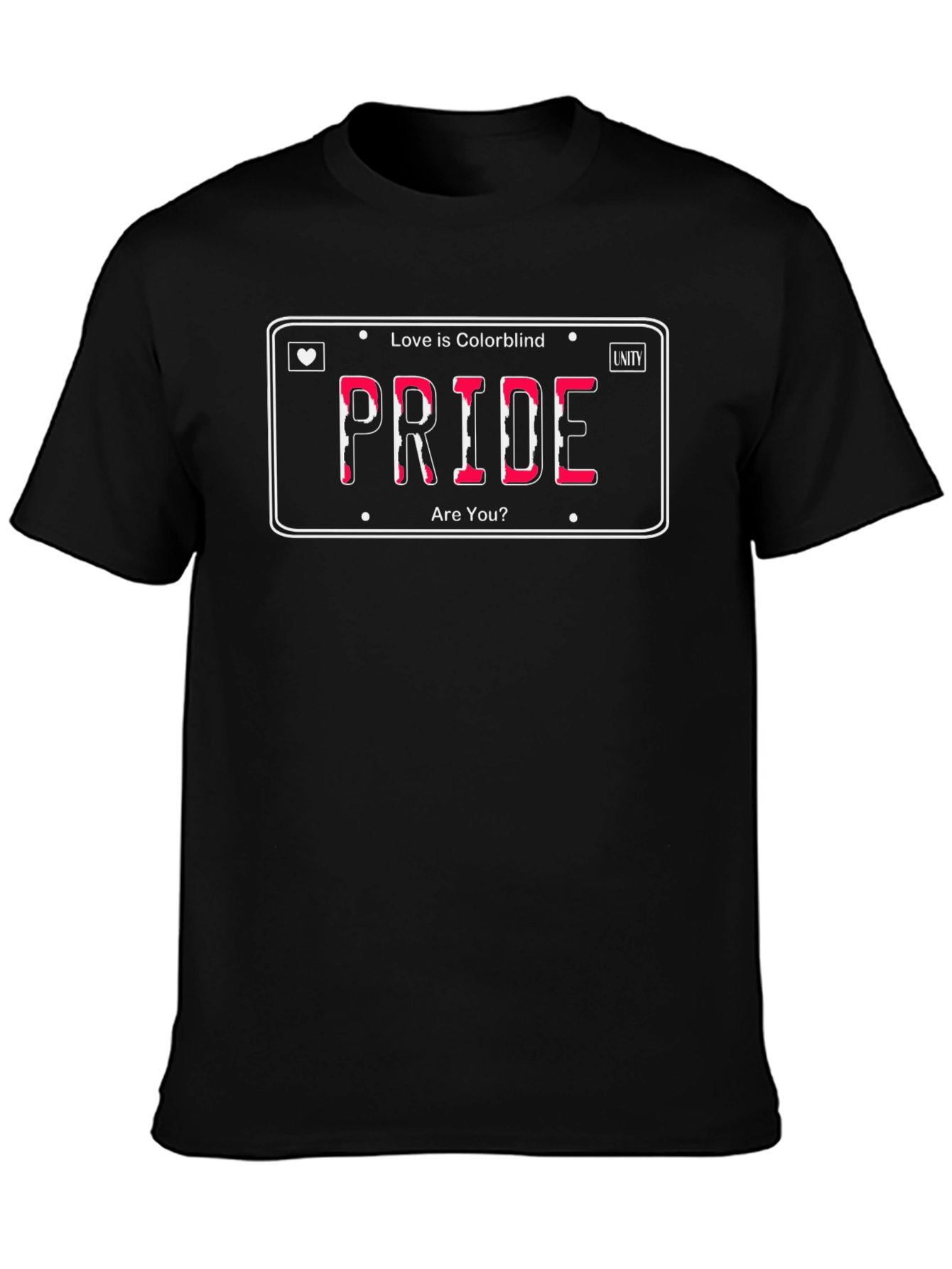 Black Pride Love Is Colorblind Black T-Shirt view 3
